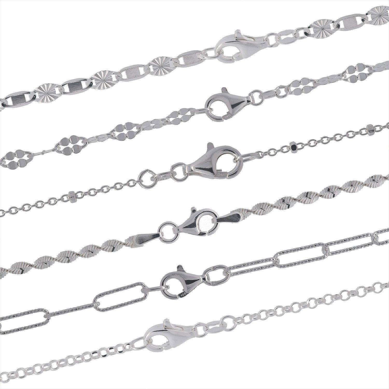 HOPLO Silberkette Silberkette Kordelkette Halskette 2,5 mm massiv 925 Silber, Made in Germany – Bild 5 von 5