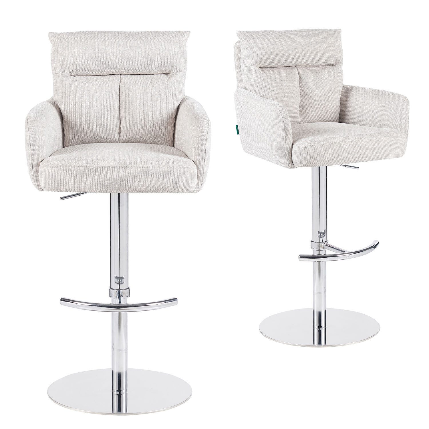 DUBI Möbel Barhocker Leo 2er-Set, Chrom, günstig online kaufen