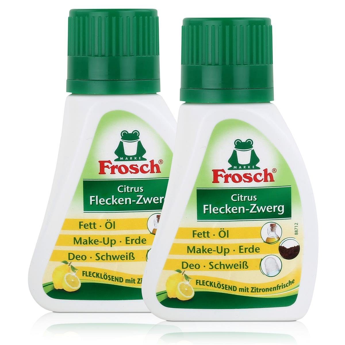 Flecklösend Zitrone 75 2x mit Fleck-Entferner - Fleckentferner Frosch FROSCH Citrus ml