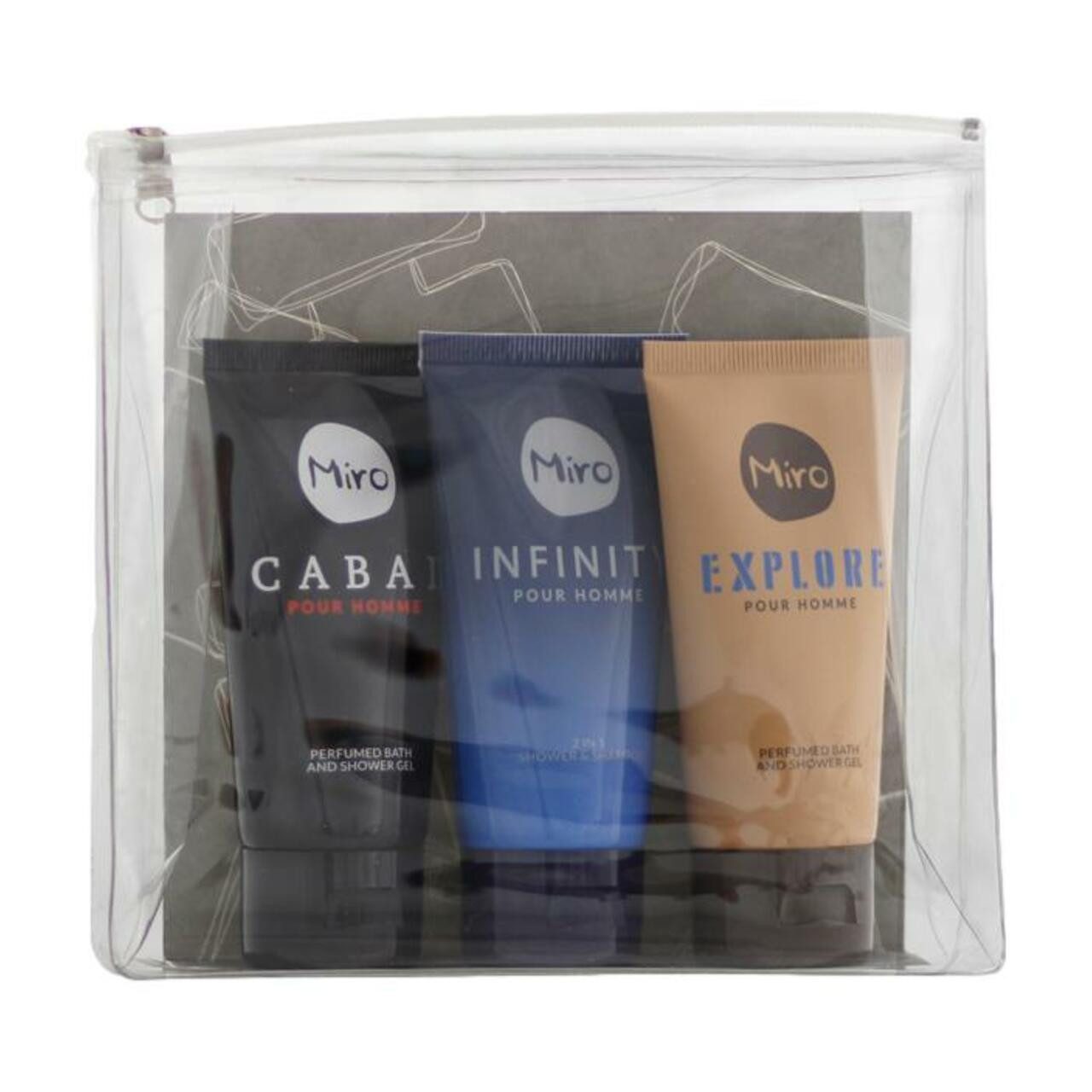 Miro Duschgel Miro Homme Shower Gel Set = Cabal pour Homme 50 ml + Explore 50 ml + I