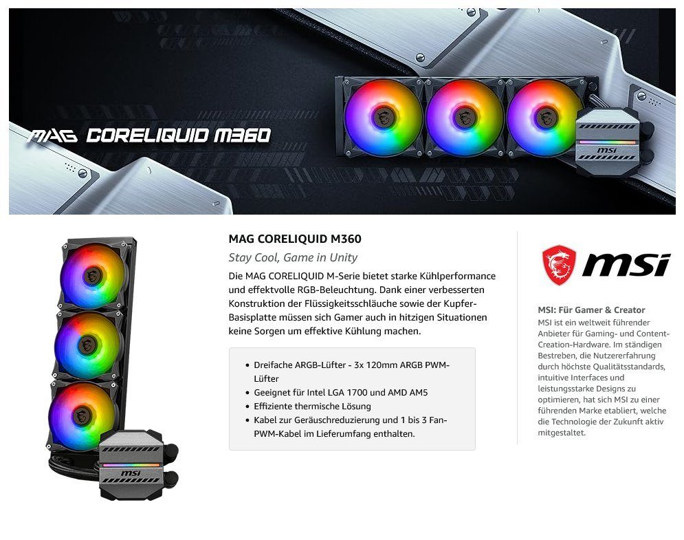 Meinpc AMD Ryzen 9 mit RTX 5080 16GB Gaming-PC (AMD Ryzen 9 5950X, RTX 5080, 32 GB RAM, 1000 GB SSD, Wasserkühlung MSI 360mm RGB, Windows 11 Pro, Gaming, Gamer) – Bild 4 von 5