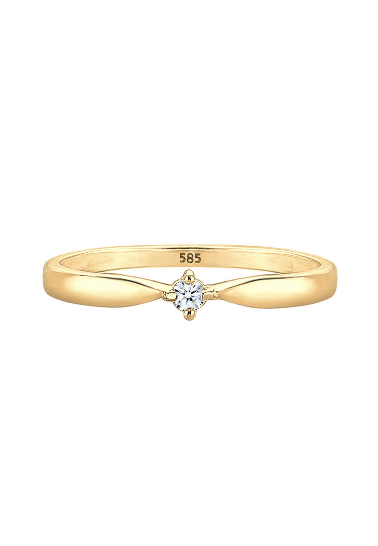 Elli DIAMONDS Verlobungsring Verlobungsring Diamant Brillantschliff (0.03 ct) 585 Gelbgold