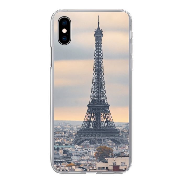 MuchoWow Handyhülle Eiffelturm - Paris - Himmel Handyhülle Apple iPhone Xs Smartphone-Bumper Print Handy