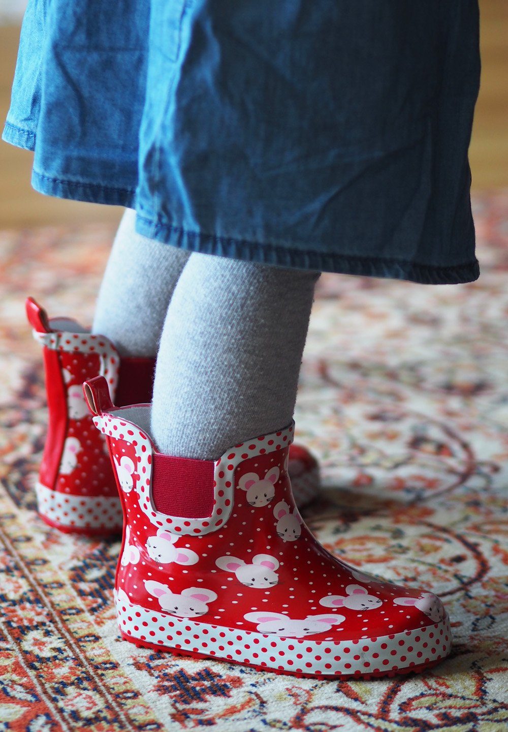 Beck Kleinkinder Gummistiefel Mäuschen Gummistiefel (wasserdichter Kurzstiefel aus weichem Naturkautschuk) seitliche Gummi-Einsätze für leichtes An- und Auszieh – Bild 3 von 5