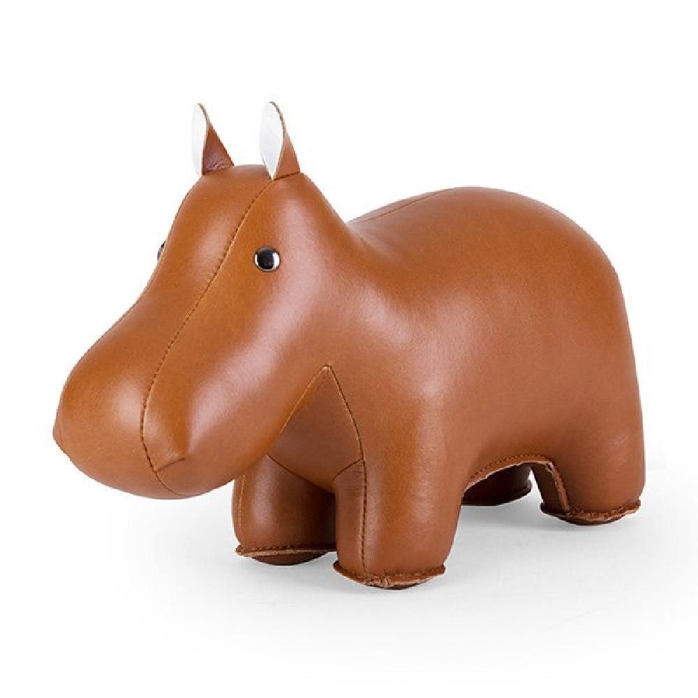 Züny Buchstütze Buchstütze Dekorationsobjekt Nilpferd Hippo Tan (1kg)