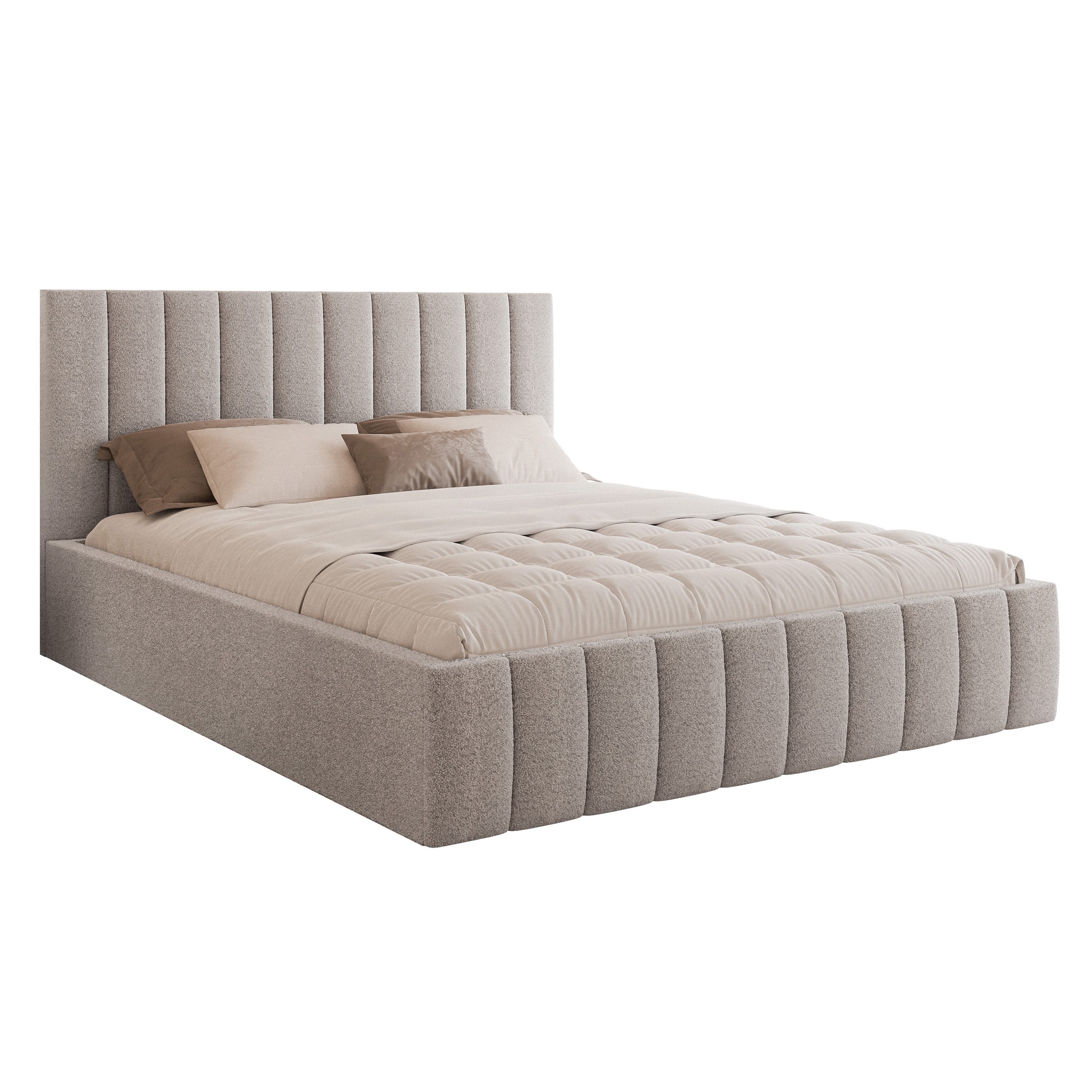 Goldstoff Polsterbett Elegantes Bett mit hohem günstig online kaufen