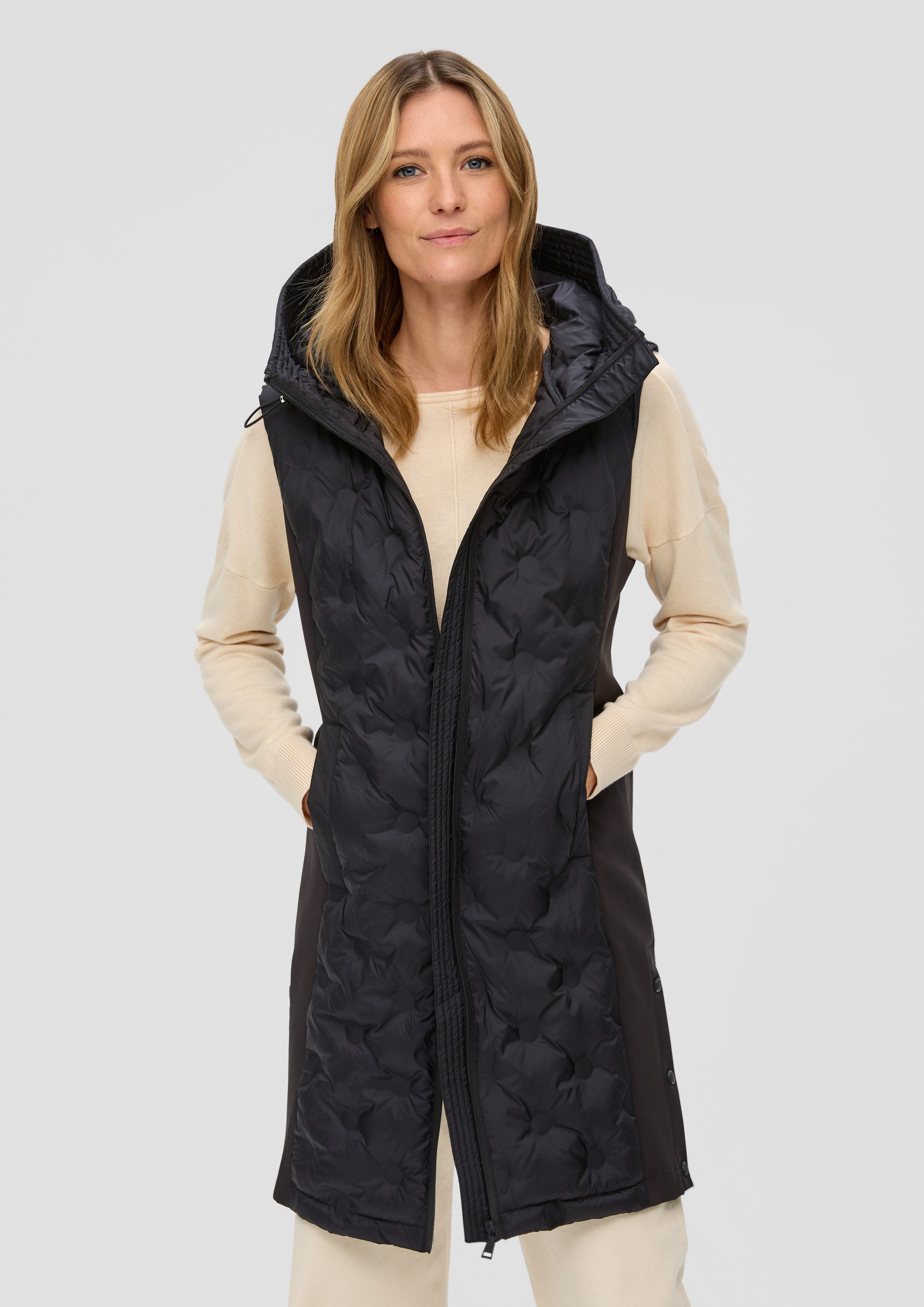 s.Oliver Outdoorjacke Outdoor-Weste Weste im Fabricmix