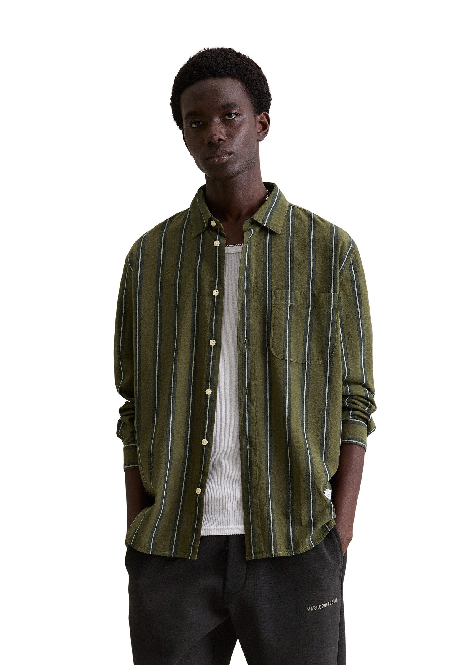 Marc O'Polo DENIM Langarmhemd mit mehrfarbigen Streifen günstig online kaufen