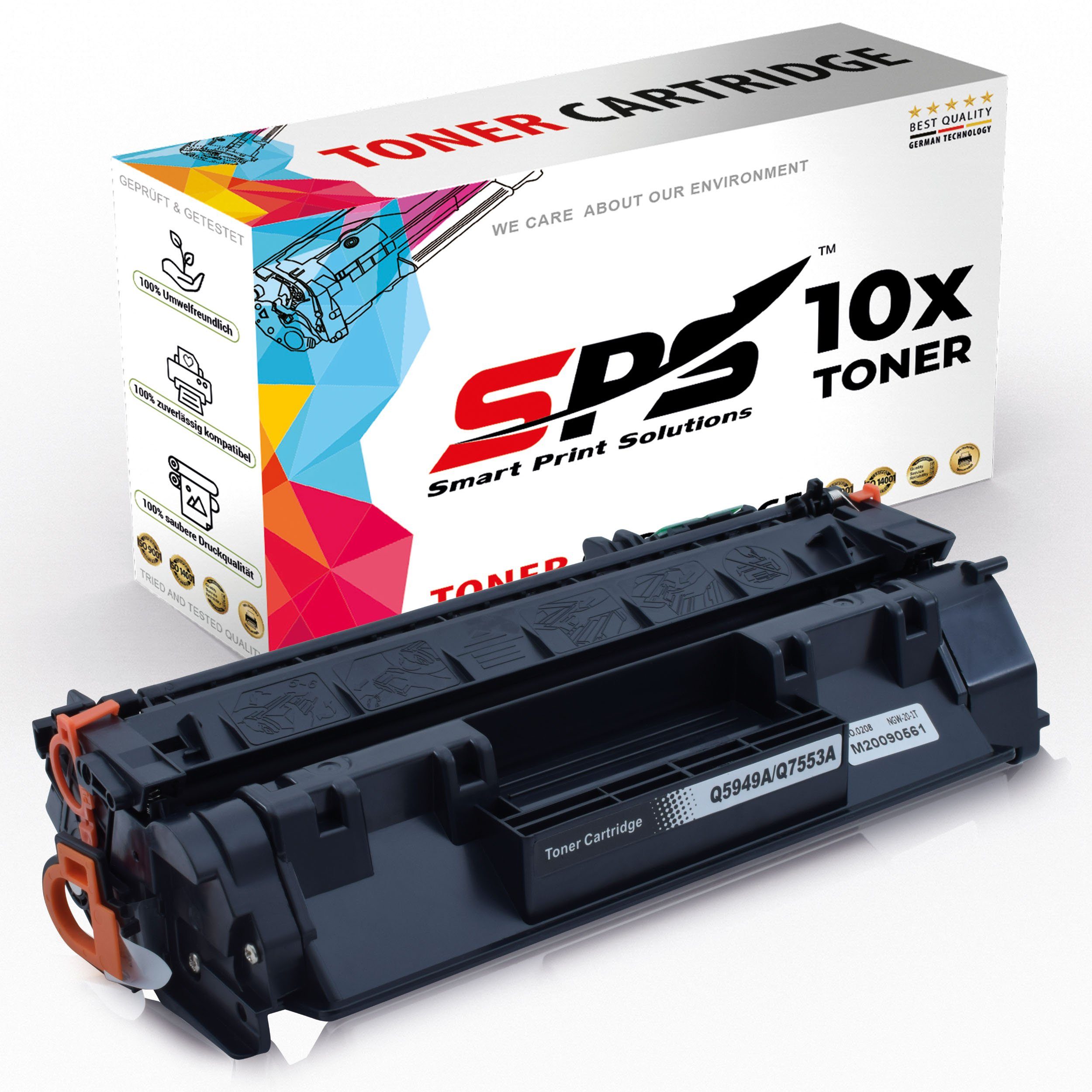 SPS Tonerkartusche Kompatibel für HP Laserjet P2015 53A Q7553A, (10er Pack)