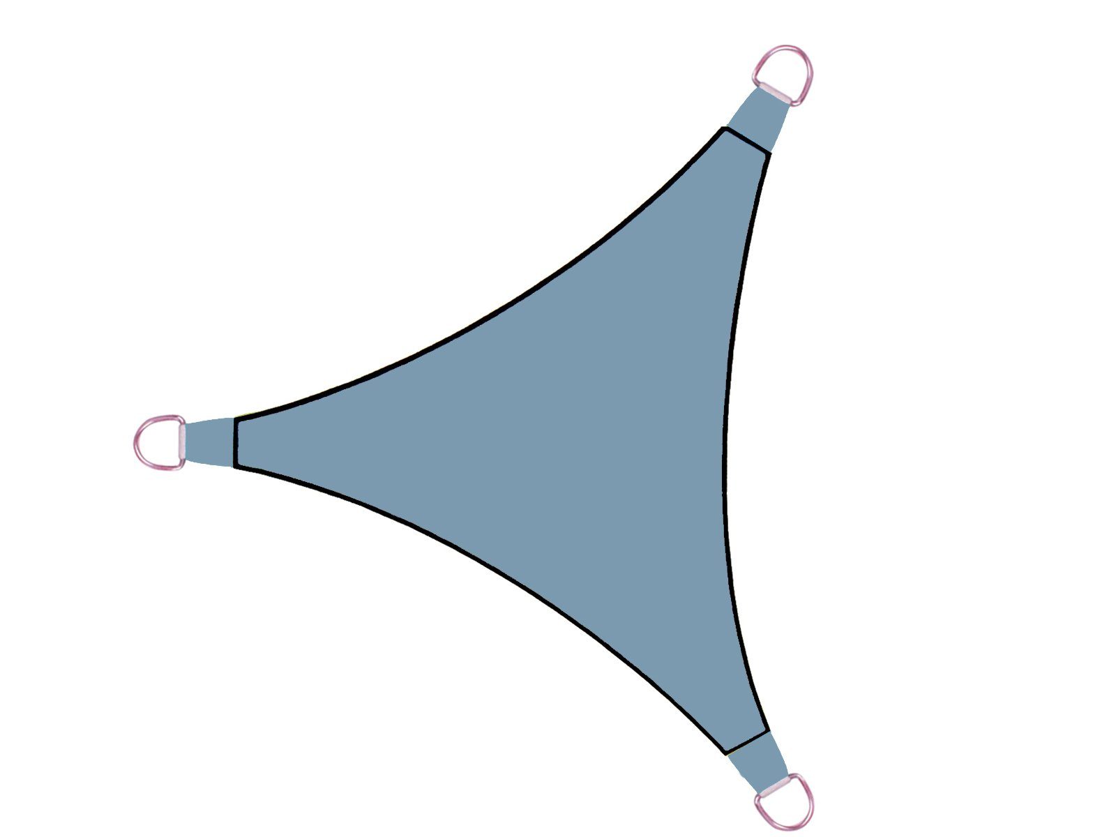 PEREL Sonnensegel, dreieckiges 5,6-11m² Dreiecksegel Sonnenschutz-Segel Terrasse & Balkon