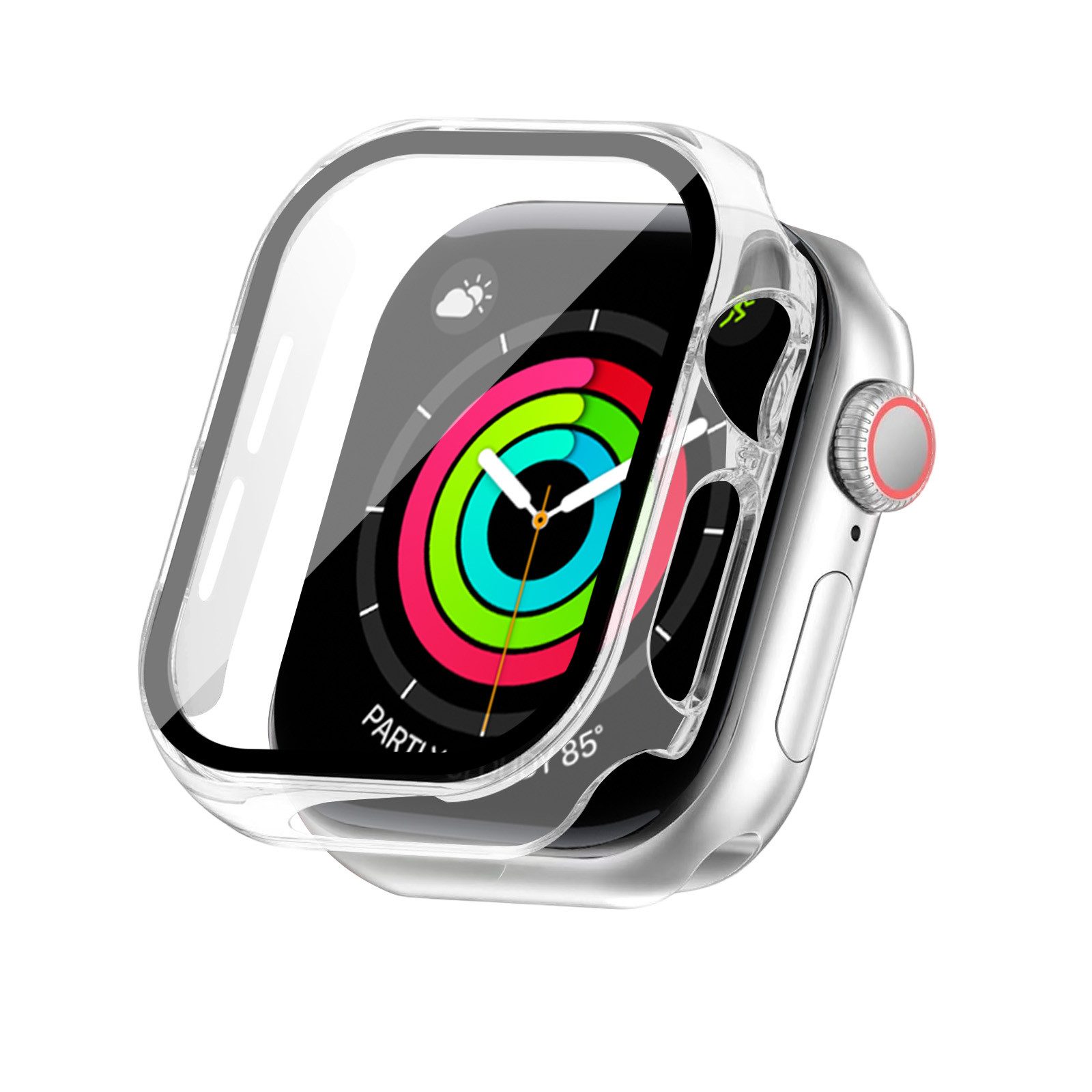 Tec-Expert Smartwatch-Hülle Hülle mit integriertem Displayschutz für Apple Watch 10 / 11 42 mm 42 mm, Rundum Schutz Cover Case Bumper stoß-und kratzfest robust