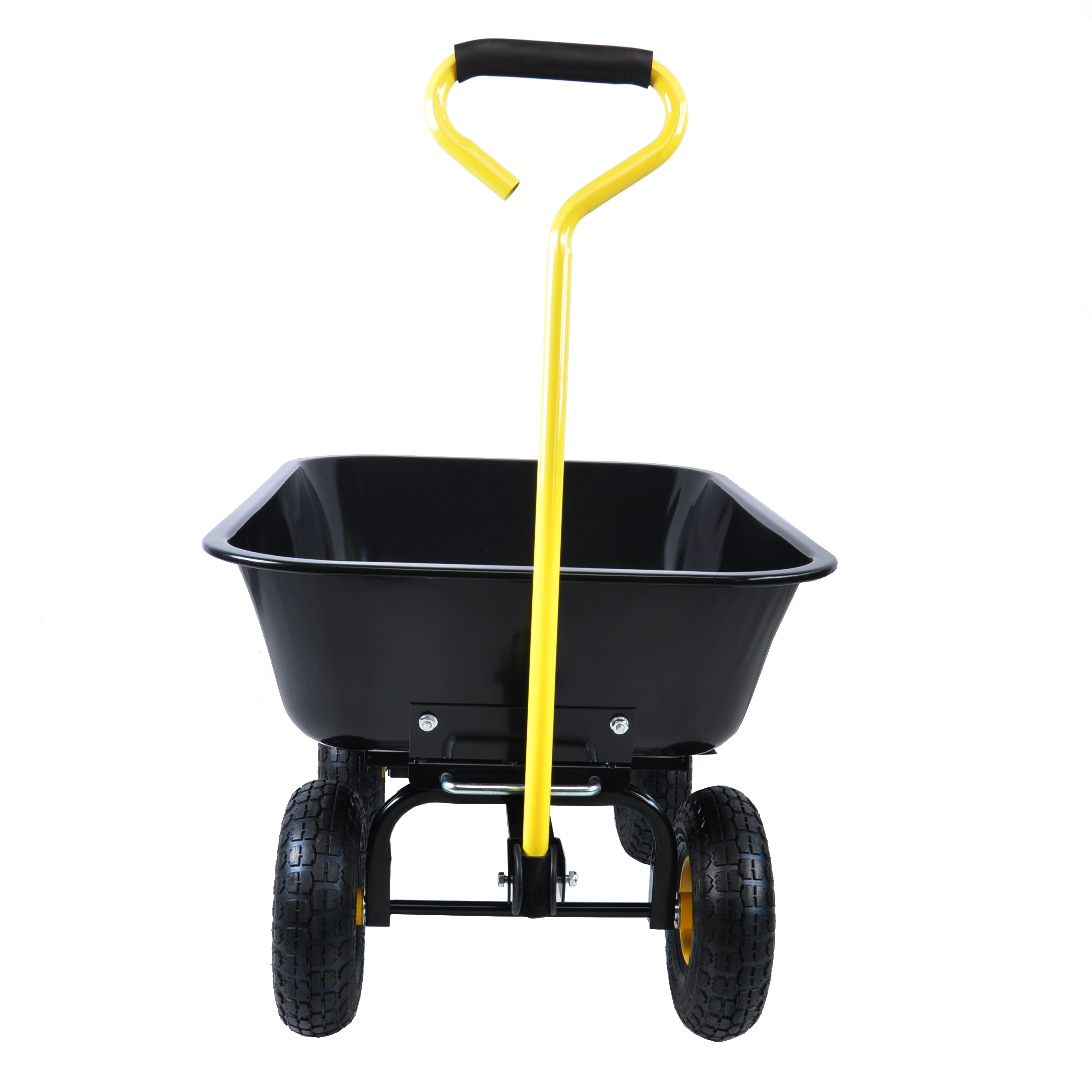 Faltbarer 10-Zoll-Luftreifen), Poly WISHDOR Cart Wagen Handwagen, Stahlrahmen Gartentransportwagen, (mit faltbar und Bollerwagen Garden Dump