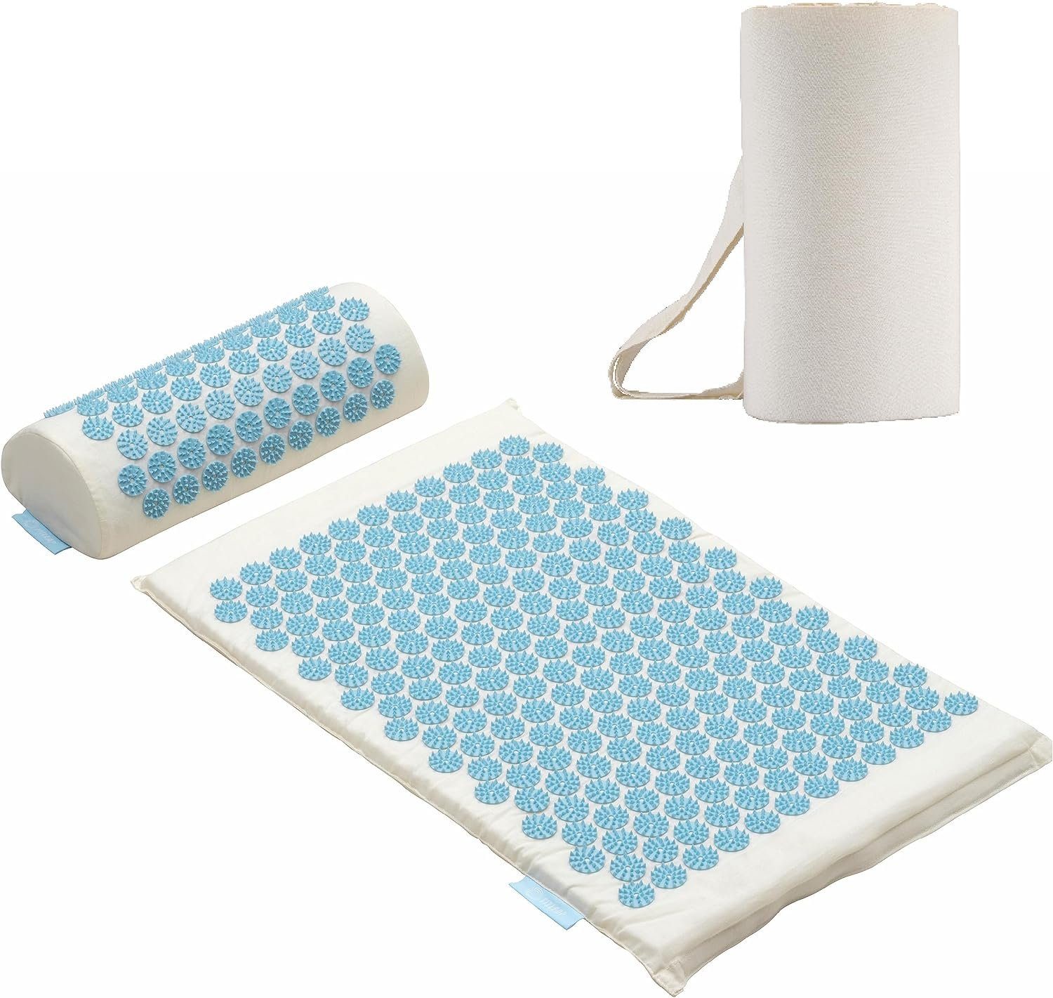 Fitleap Akupressurmatte Set mit Kissen, Massage-Matte zur wohltuenden Entspannung und Stimula…