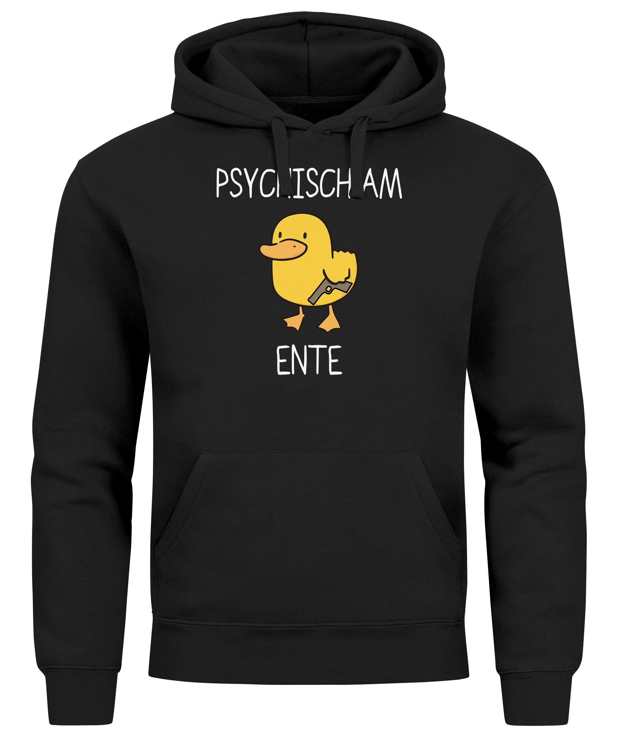 MoonWorks Hoodie Hoodie Herren Spruch Psychisch am Ente Messer Witz Wortspi günstig online kaufen