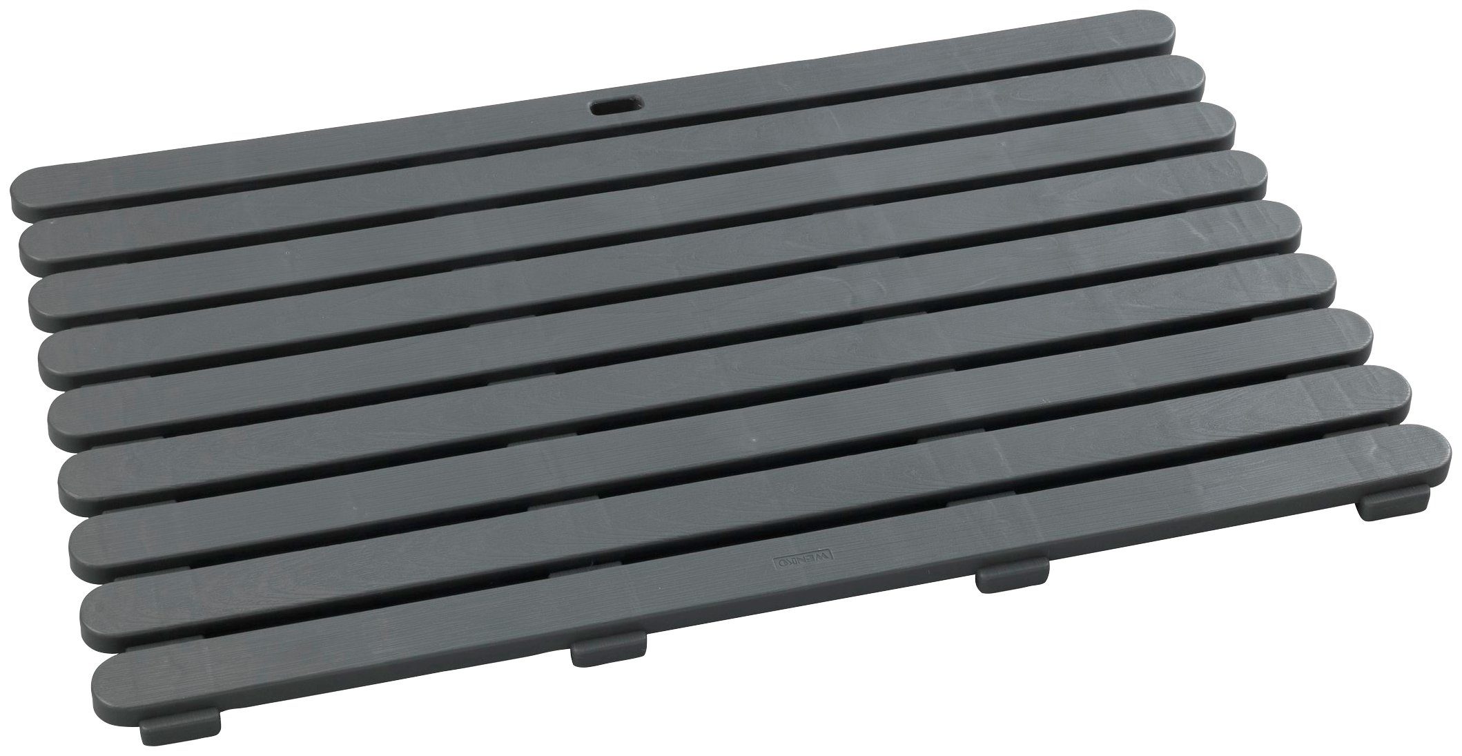 WENKO Badematte, Höhe 3 mm, rutschhemmend beschichtet, Kunststoff, rechteckig, Ideal für Dusche, Bad, Sauna und Poolbereich