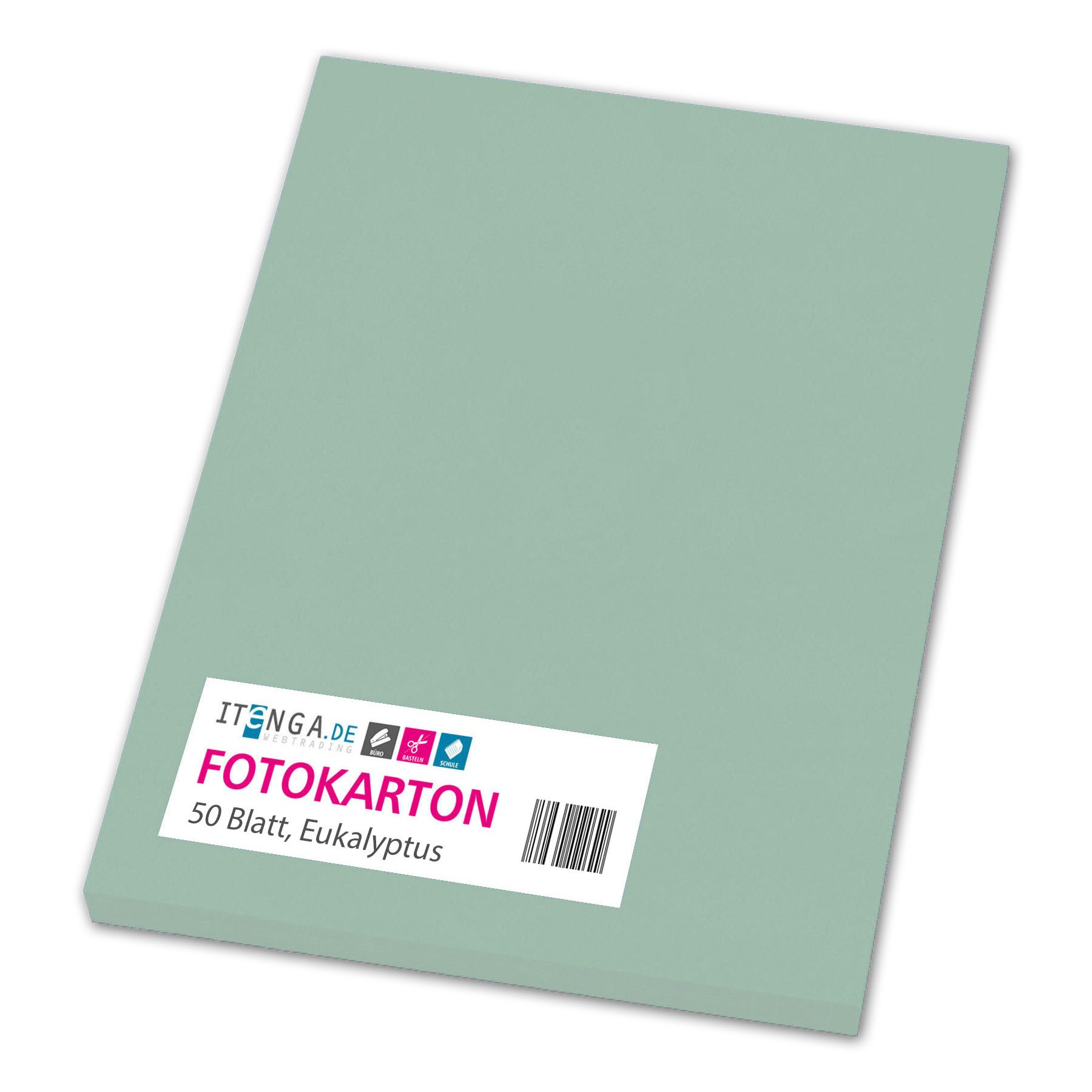 itenga Bastelkartonpapier itenga Fotokarton A4 EUKALYPTUS 50 Blatt 300 g/qm