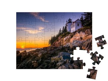 puzzleYOU Puzzle Bass Harbor Lighthouse, Maine, 48 Puzzleteile, puzzleYOU-Kollektionen USA