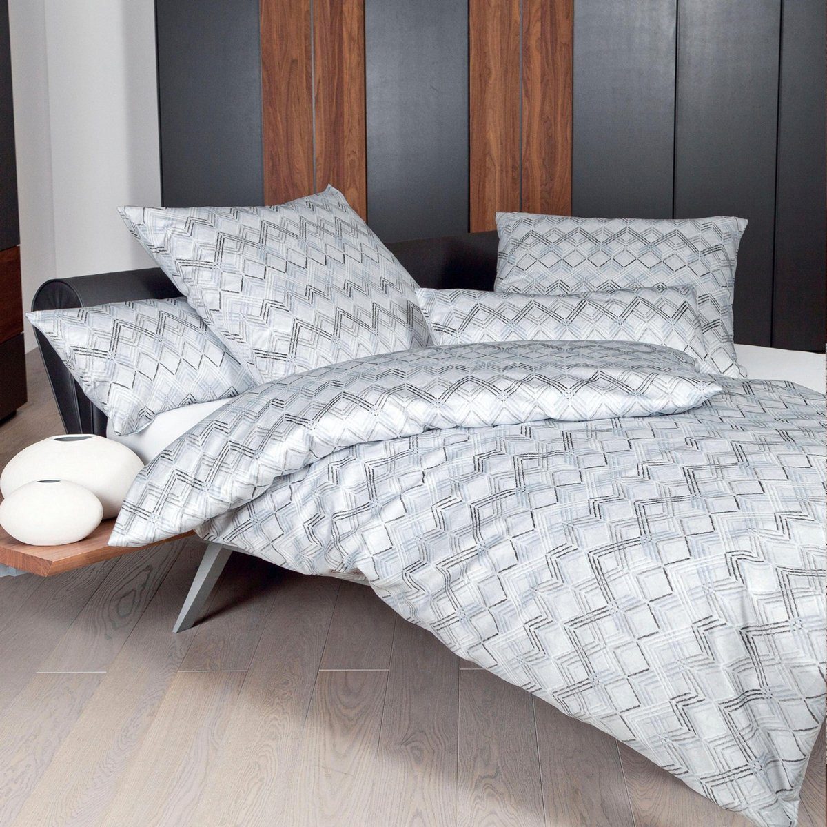 Janine Bettwäsche Janine Messina Mako-Satin Bettwäsche günstig online kaufen
