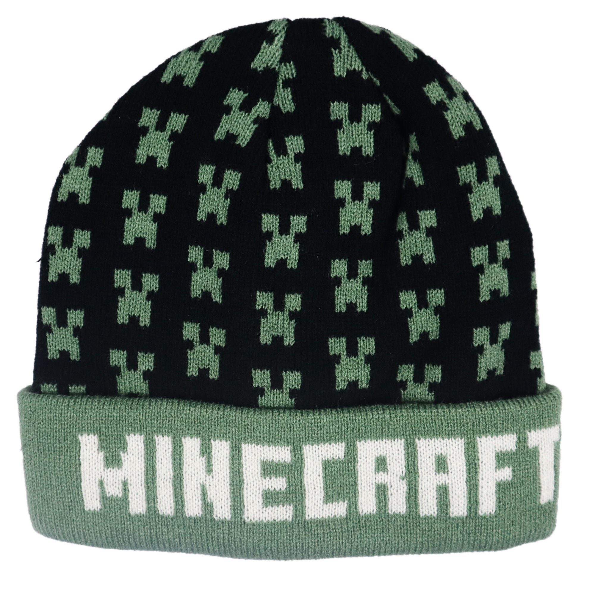Minecraft Jerseymütze 56 Gamer Mütze Minecraft Kinder Gr. 54 - Creeper Jungen Wintermütze