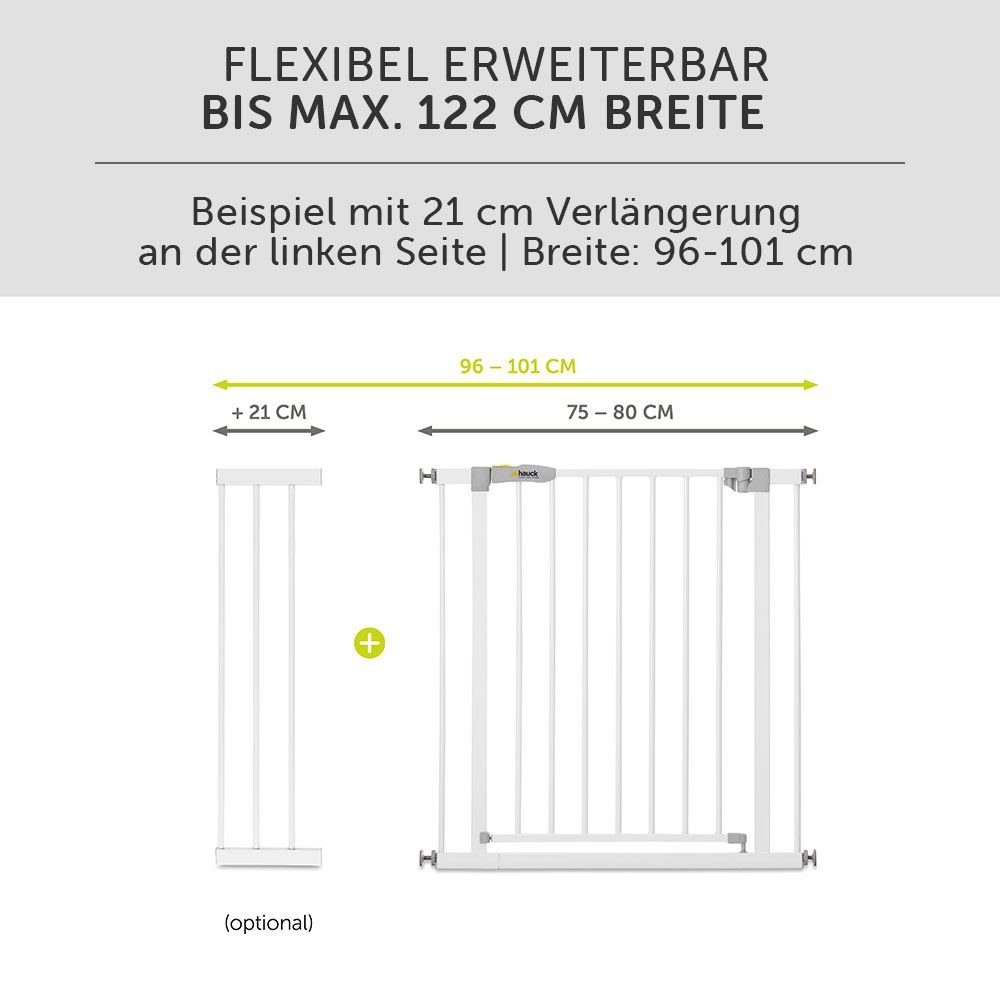 (75 KD 80 Open - Hauck Stop Türschutzgitter Bohren White, Treppenschutzgitter cm) Türschutzgitter N ohne bis
