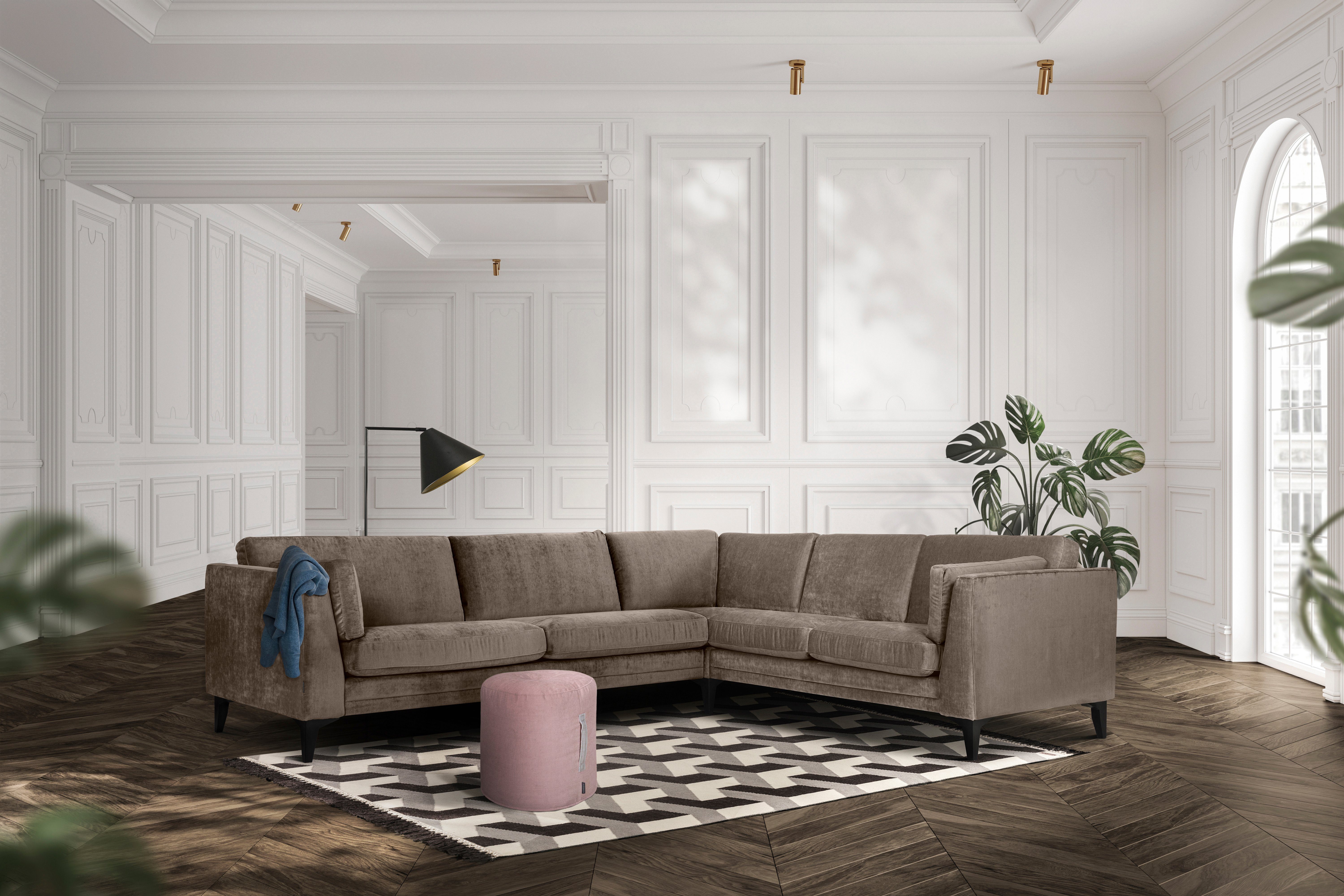 skandinavischen Avignon, Ecksofa Armlehnkissen, im Design furninova inklusive earth 2