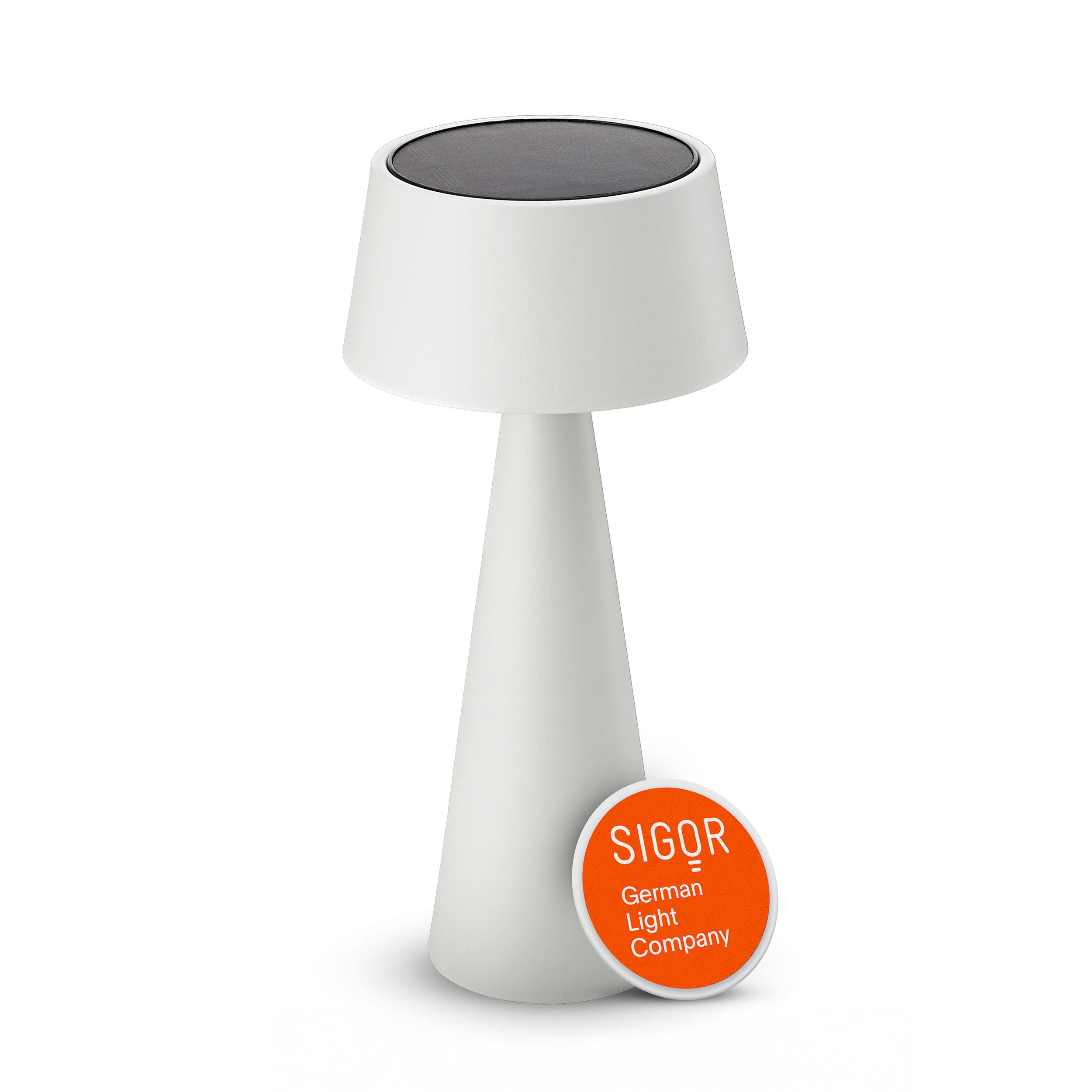 SIGOR LED Tischleuchte Akku-Tischleuchte, Dimmbar, LED fest integriert, Warmweiß