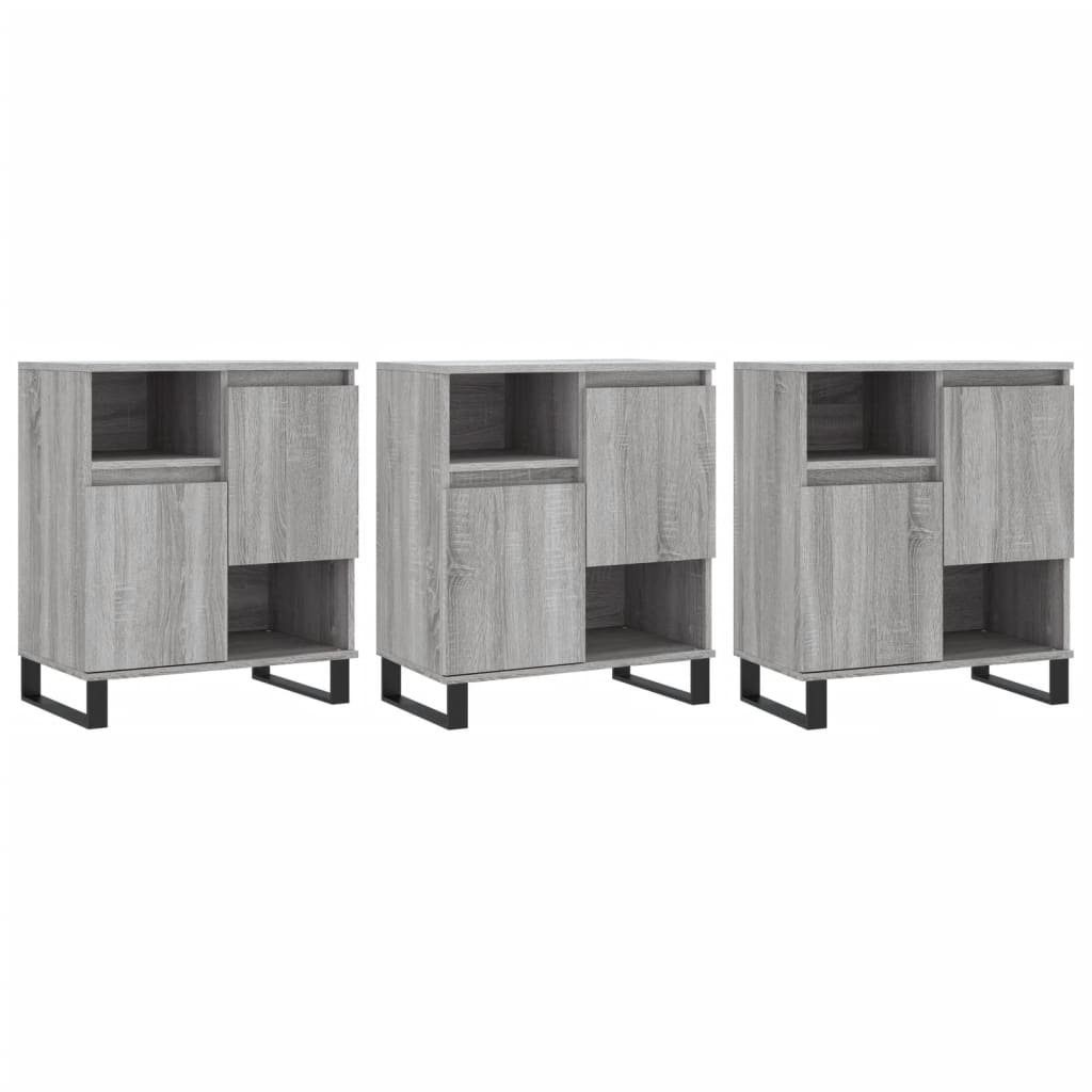 vidaXL Sideboard Sideboards 3 Stk. Grau günstig online kaufen