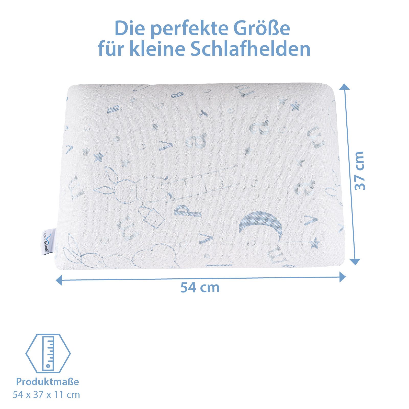 MaxxGoods Gelschaumkopfkissen Kinderkissen