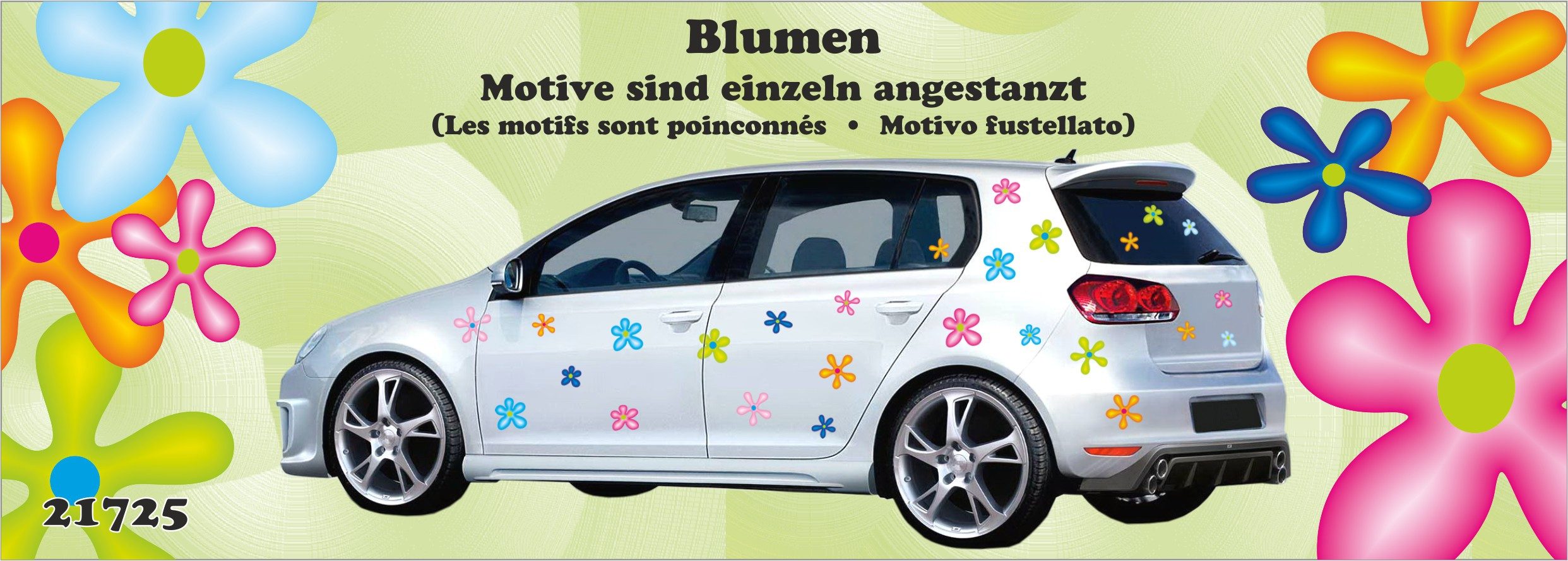 Hermann Schütz Aufkleber Aufkleber Blumen-Set 300 x 200 mm bunt – Bild 3 von 5