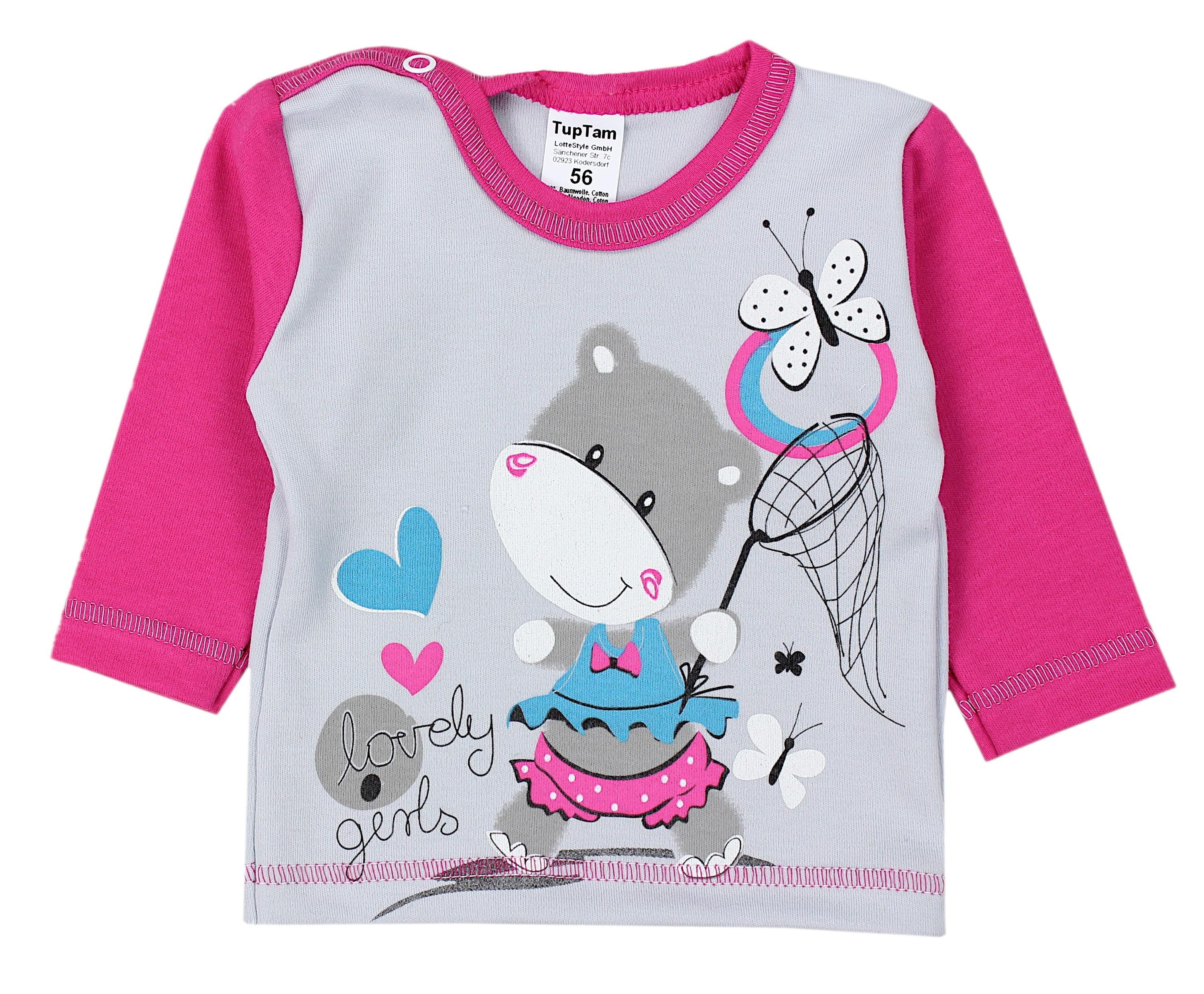 TupTam Rundhalsshirt TupTam Unisex Baby Langarmshirt mit Spruch Aufdruck 3er Set – Bild 5 von 5