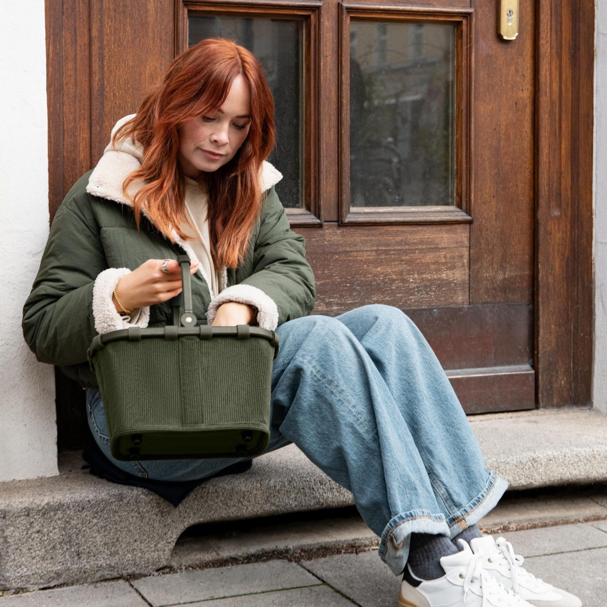 REISENTHEL® Shopper reisenthel Carrybag BN5057 XS cord dark matcha Einkaufs günstig online kaufen