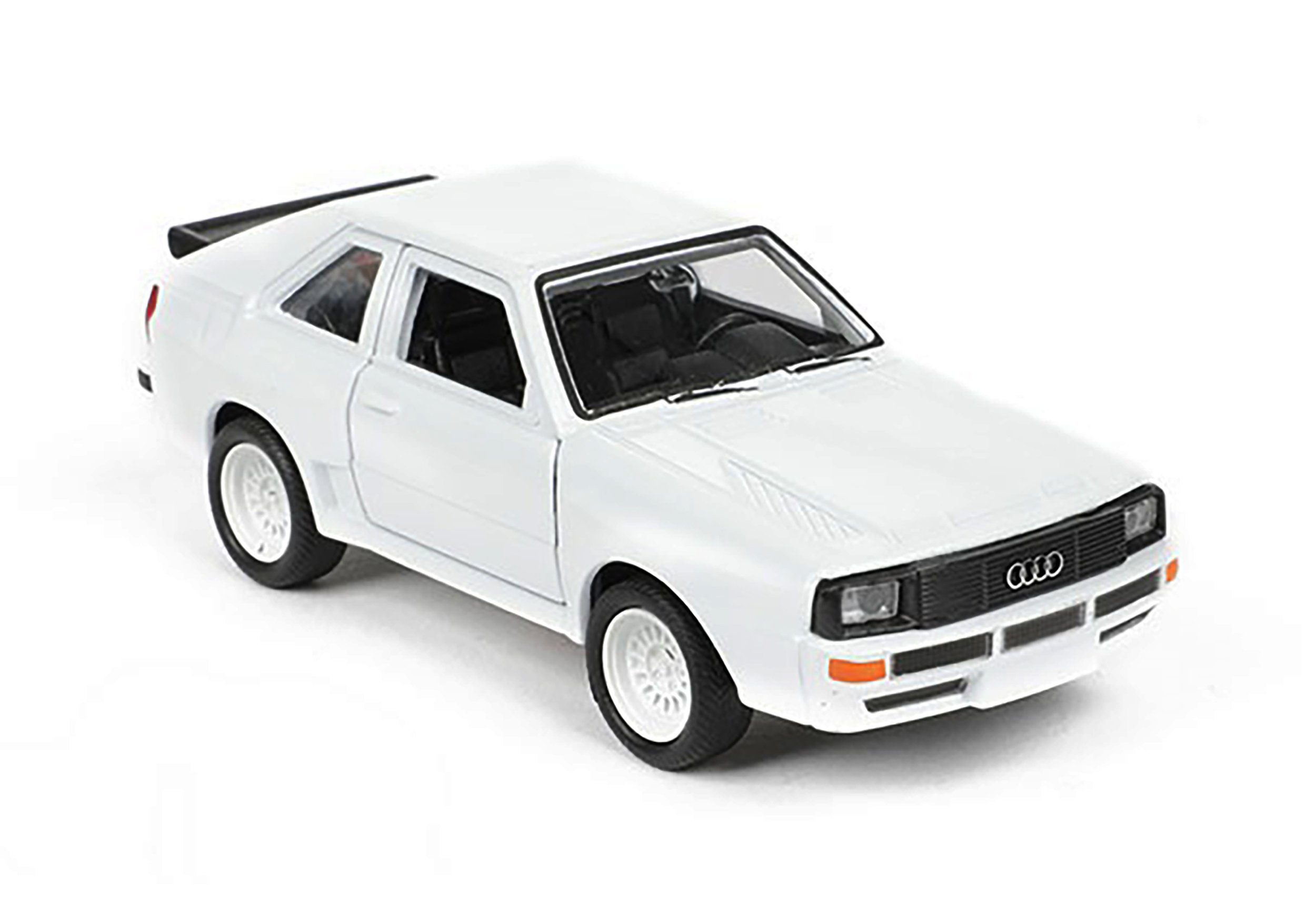 Modellauto Audi Sport Quattro 11,5cm Modellauto Metall Modell Auto 41 (Weiss)