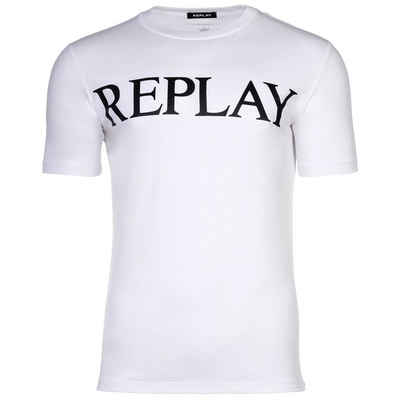 Replay T-Shirt Herren T-Shirt - 1/2-Arm, Rundhals, Logo