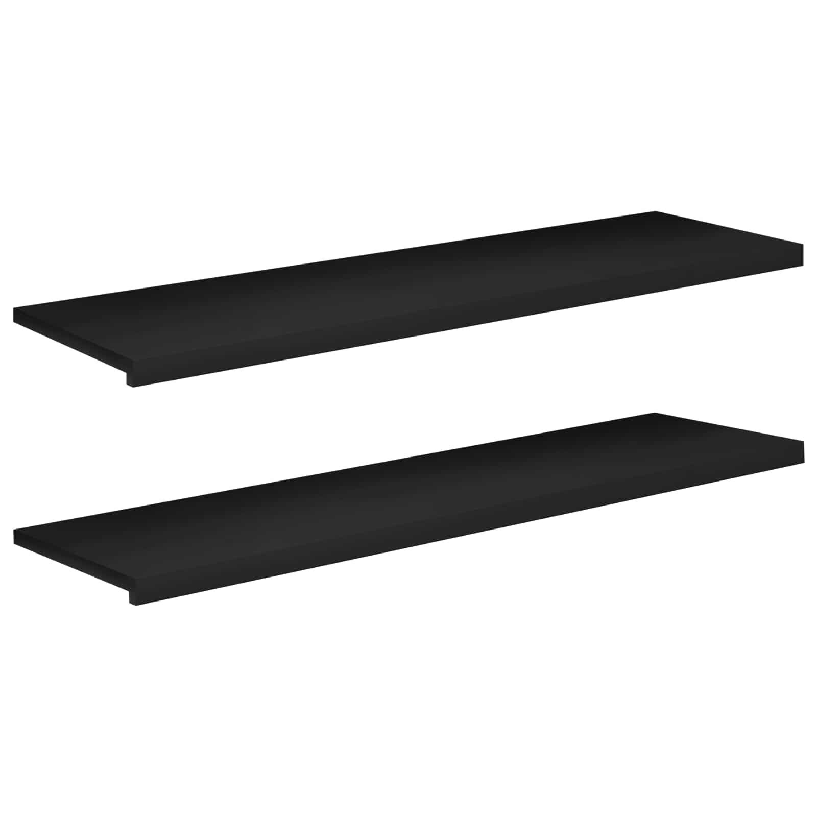 vidaXL Fensterbank Fensterbänke 2 stk. Schwarz 140 x 40 x 2 cm Massivholz Buche