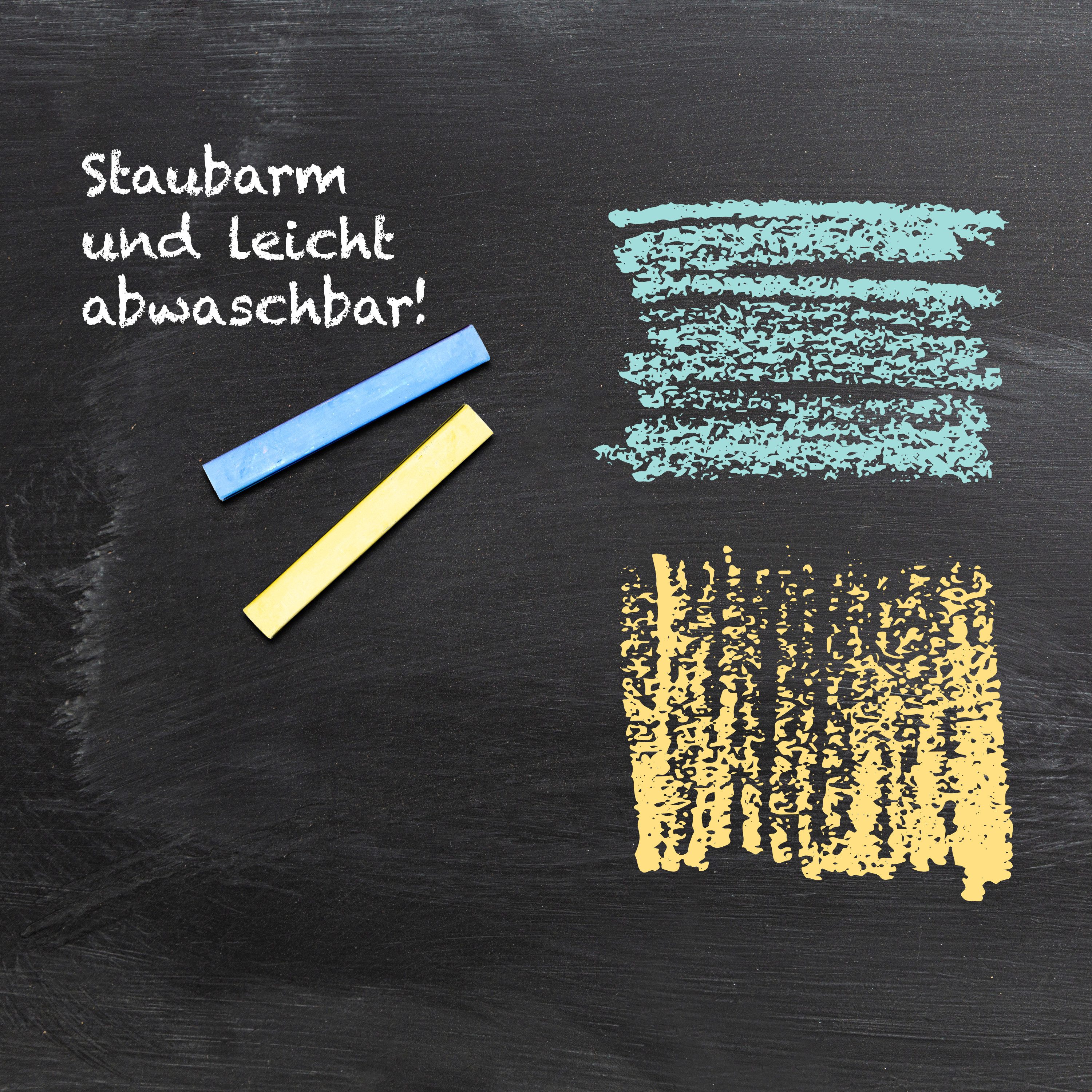 WESTCOTT Malkreide Kreide 100 Stück Mix, Vorteilspack Tafelkreide 1,2cm ⌀ Bunt, (Vorteilspack, 100-tlg), staubarm & leicht abwischbar