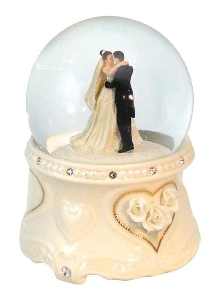 Musicboxworld Spieluhr Glitzerkugel Hochzeitspaar
