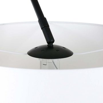 Steinhauer LIGHTING Stehlampe, Stehleuchte Standlampe Bogenleuchte Metall Chintz Schwarz Weiß