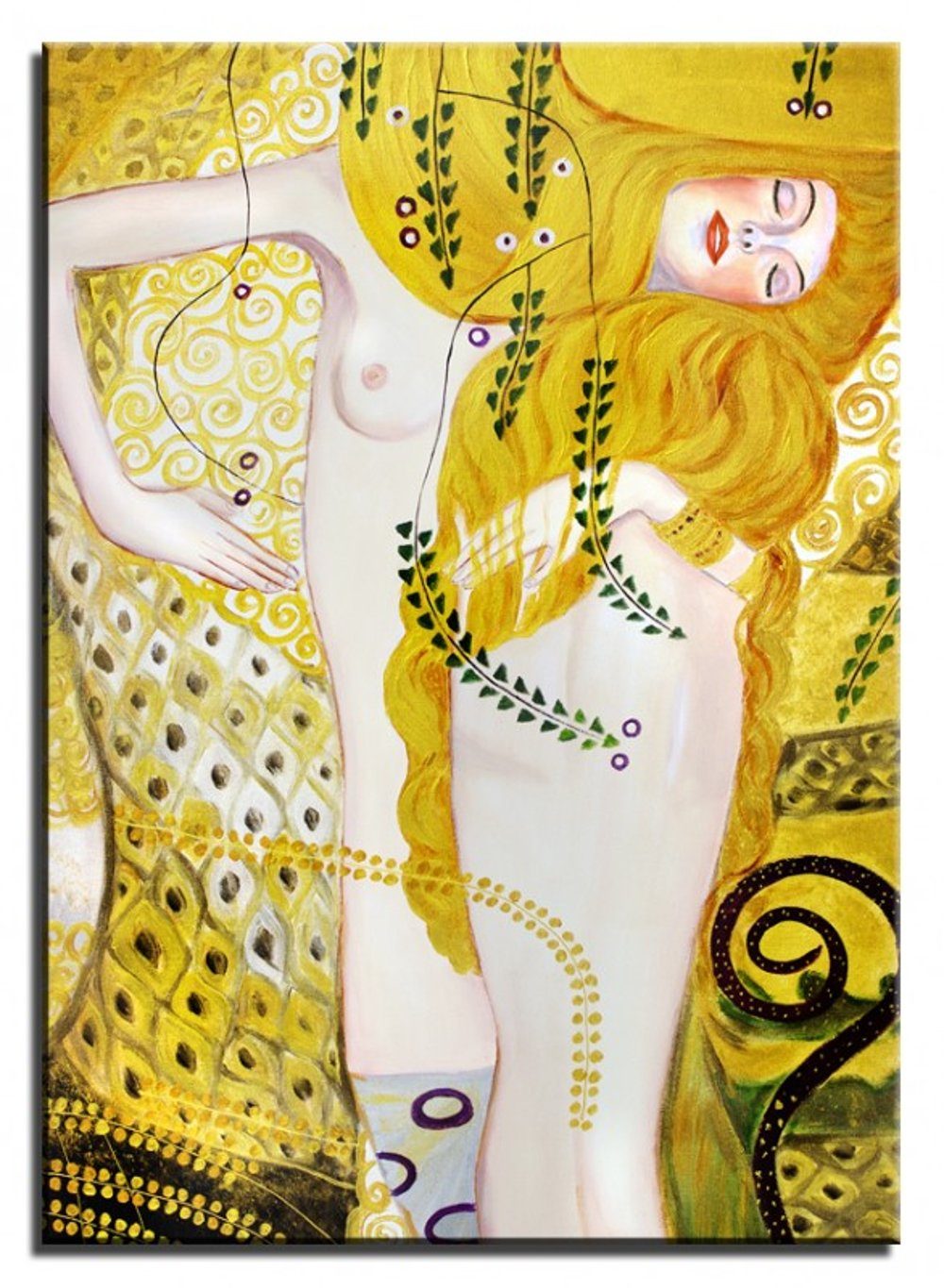 JVmoebel Gemälde Gustav Klimt »G06689, jedes Bild ein Unikat, handgearbeitet