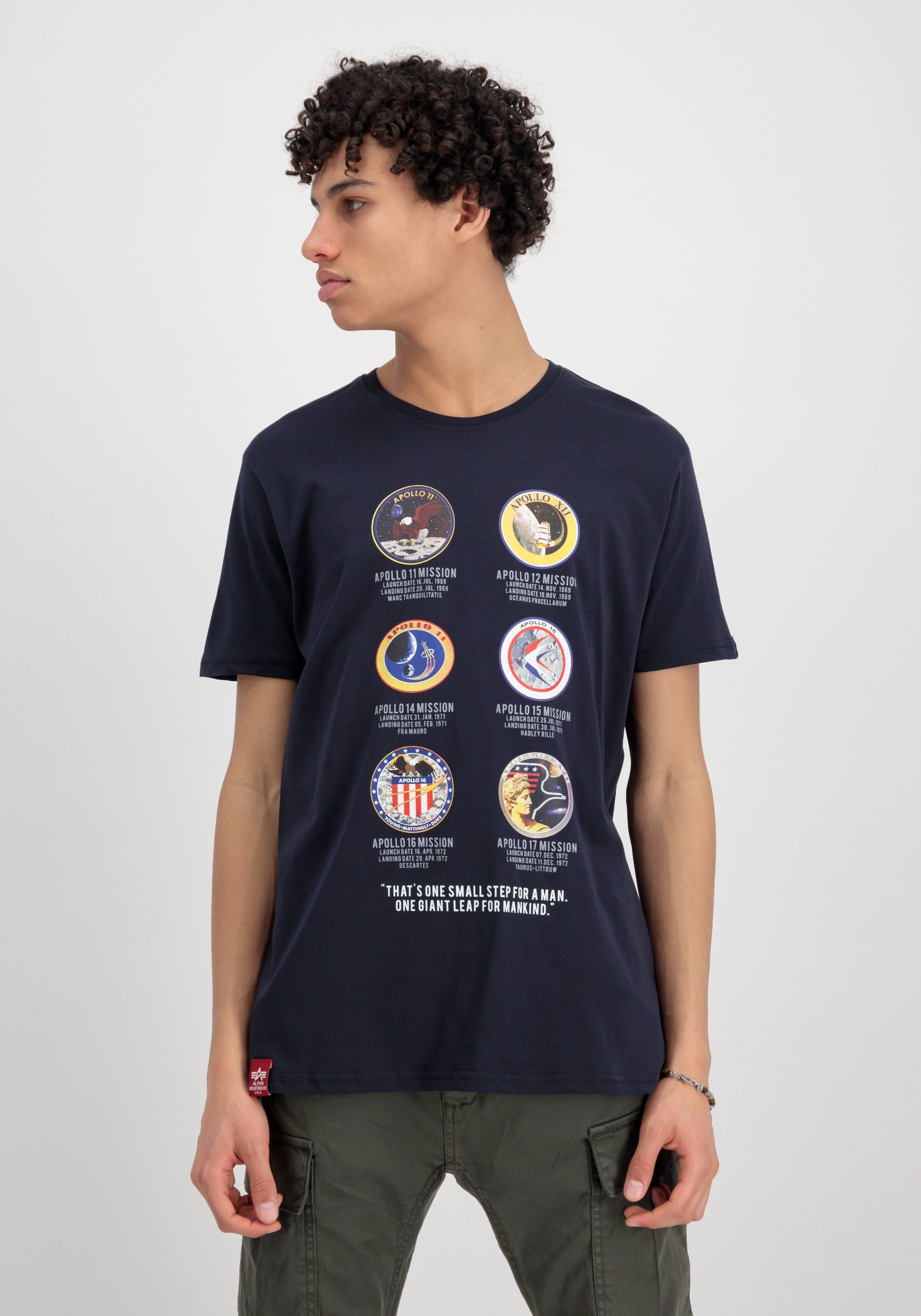 Alpha Industries T-Shirt Alpha Industries Men - T-Shirts Apollo Mission T-Shirt rep.blue