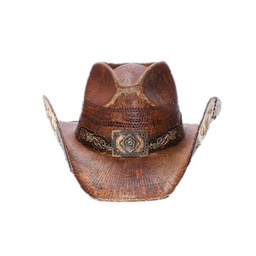 Westernlifestyle Cowboyhut Running WILD Cowboyhut Strohhut Westernhut Line Dance Braun