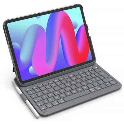 Inateck Ultraleichte Tastatur Hülle für iPad 10th, iPad Air 5/4, iPad Pro 11 iPad-Tastatur (Hoch-/Querformat Verwenden, mit Stifthalter)