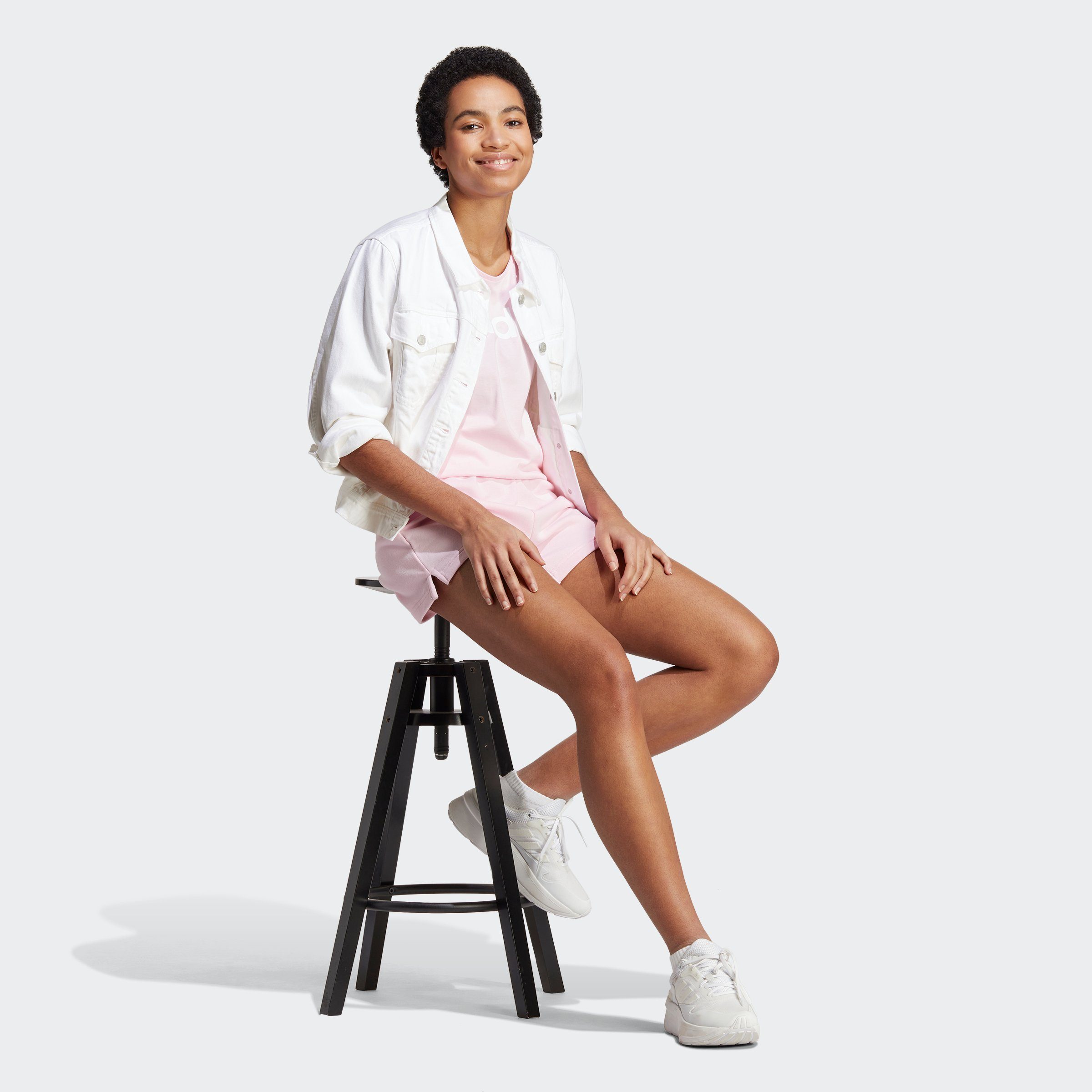 adidas Sportswear LOGO LOOSE ESSENTIALS Pink Tanktop LOUNGEWEAR Clear White 