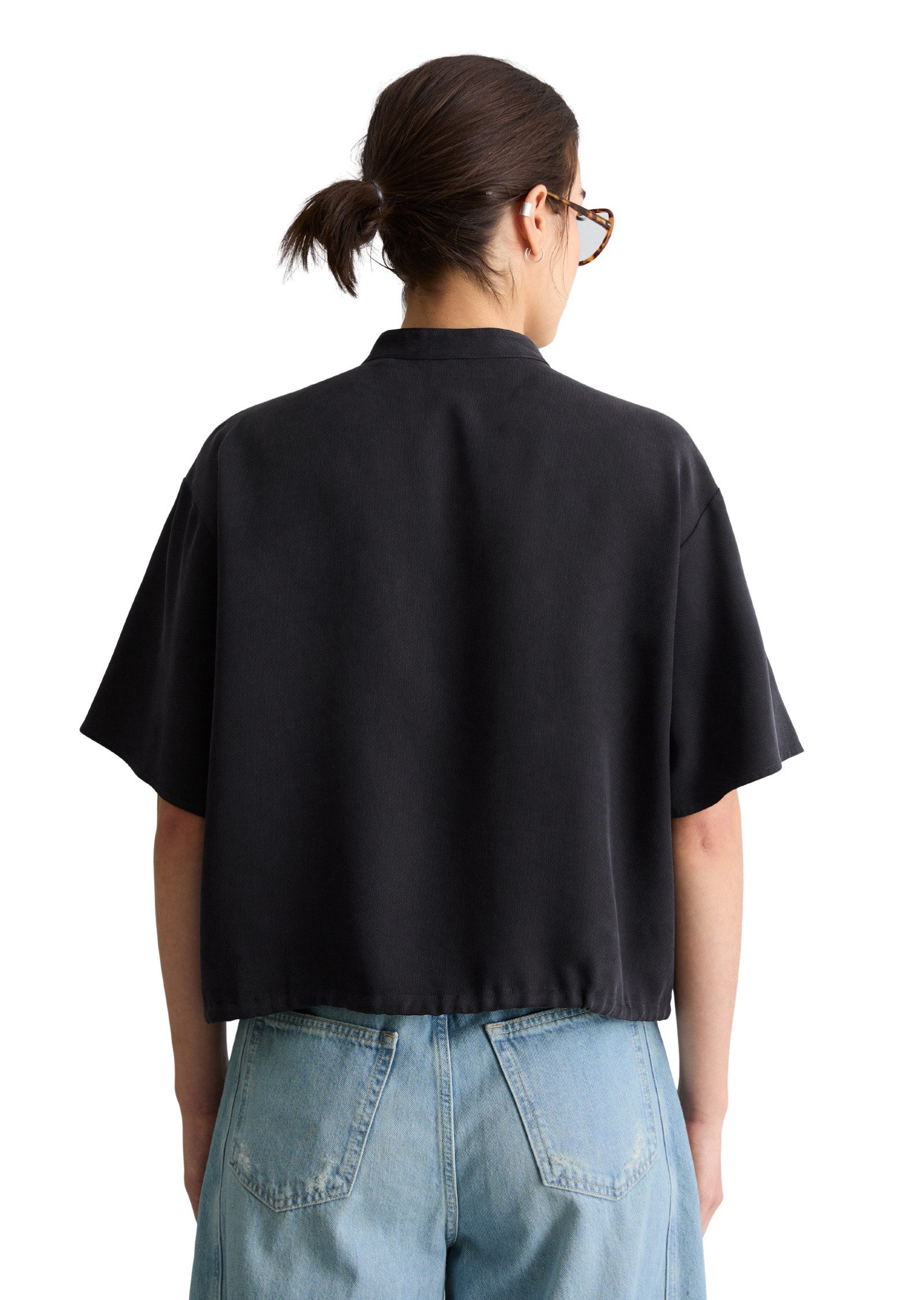 Marc O'Polo DENIM Kurzarmbluse aus TENCEL™ Lyocell
