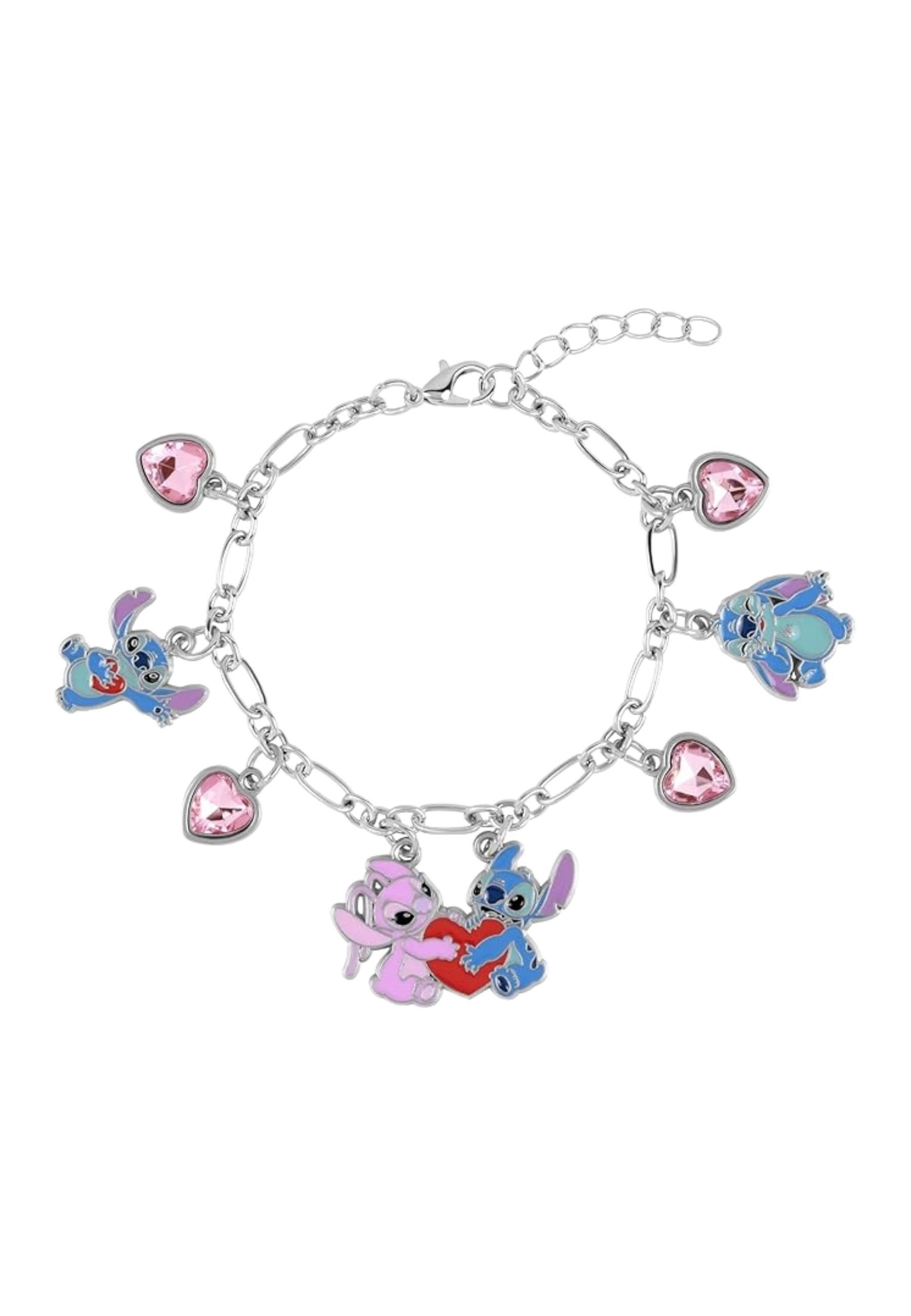 Disney Kette mit Anhänger STITCH & ANGEL – Love – Armband - Stitch Anhänger (Set)