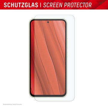 Displex Real Glass + Case für Samsung Galaxy A55 5G, Displayschutzglas, 1 Stück, Bildschirmschutz, Displayschutzfolie,Einfach anbringen,kratz-&stoßfest