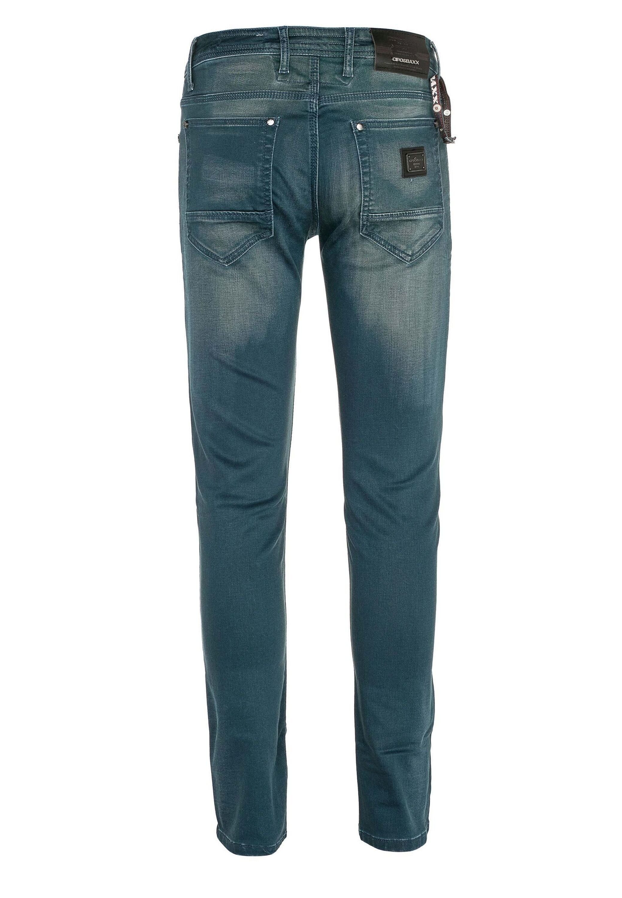 Cipo & Baxx Destroyed-Jeans Jeans Straight-Jeans mit Destroyed-Effekten, CD493
