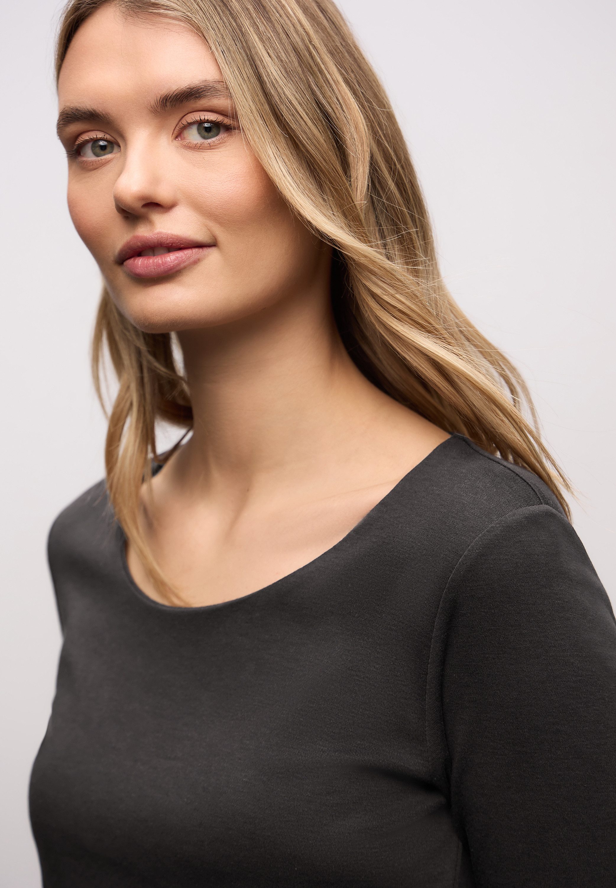 STREET ONE 3/4-Arm-Shirt mit Rundhalsausschnitt günstig online kaufen