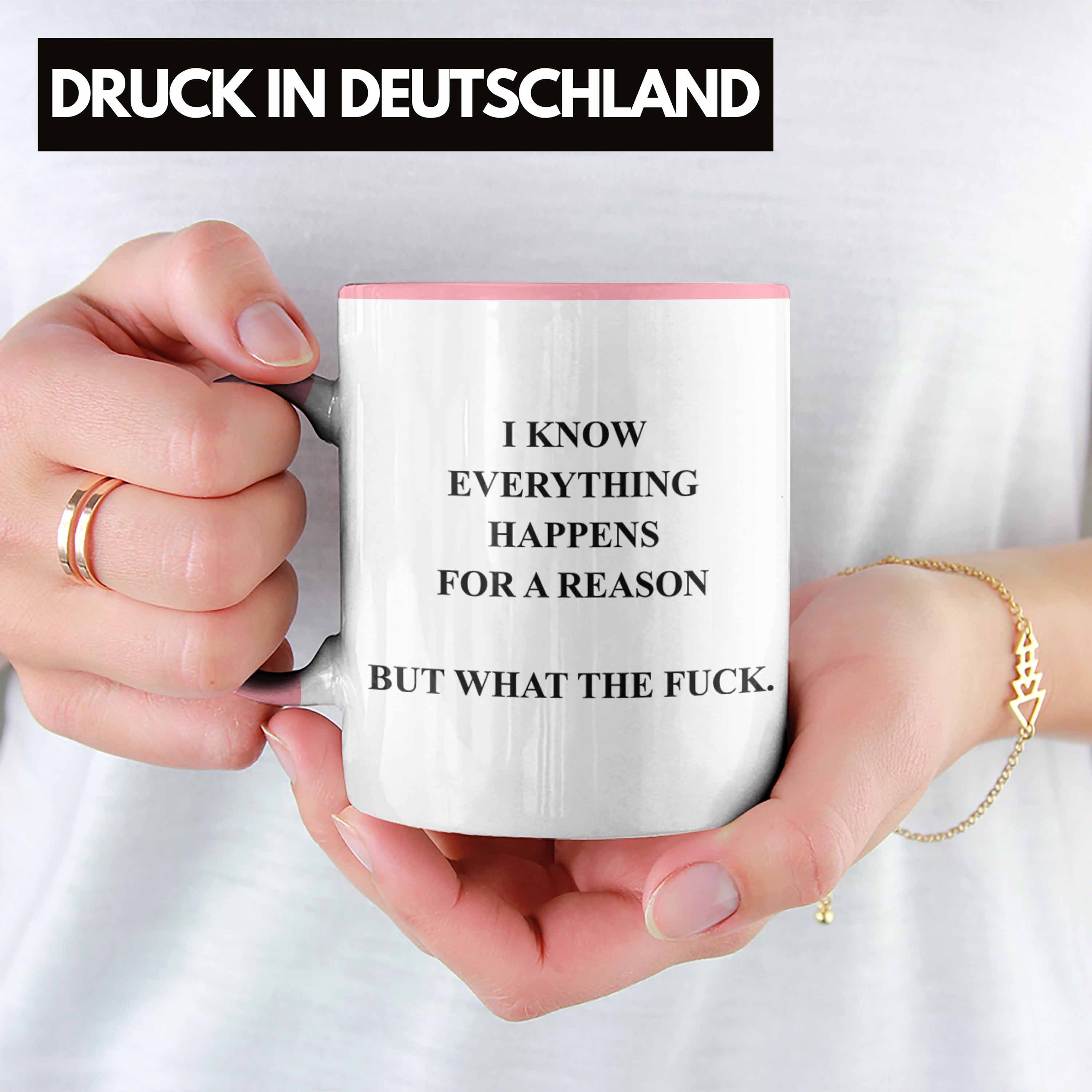 Männer Tassen mit Rosa für WTF Büro mit Arbeit Trendation Kollegin Becher Lustige Tasse - Trendation Geschenk Frauen Spruch Tasse Sarkasmus Lustig Sprüchen