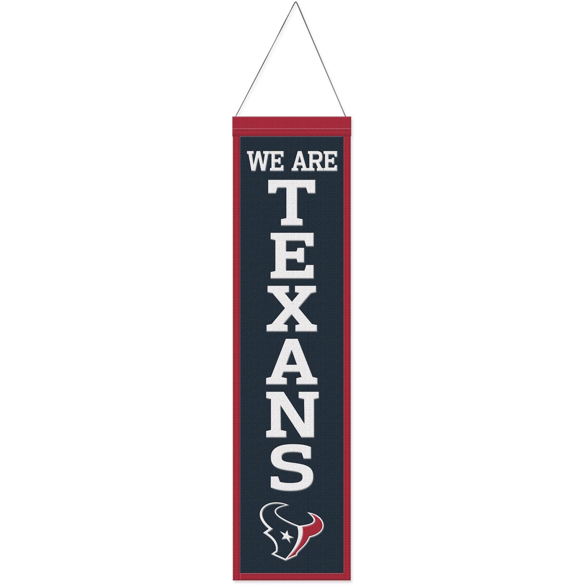WinCraft Wanddekoobjekt NFL Teams SLOGAN Wool Banner 80x20cm Houston Texans