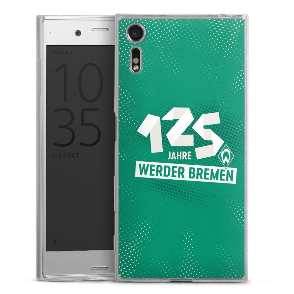 DeinDesign Handyhülle 125 Jahre Werder Bremen Offizielles Lizenzprodukt, Sony Xperia XZ Slim Case Silikon Hülle Ultra Dünn Schutzhülle
